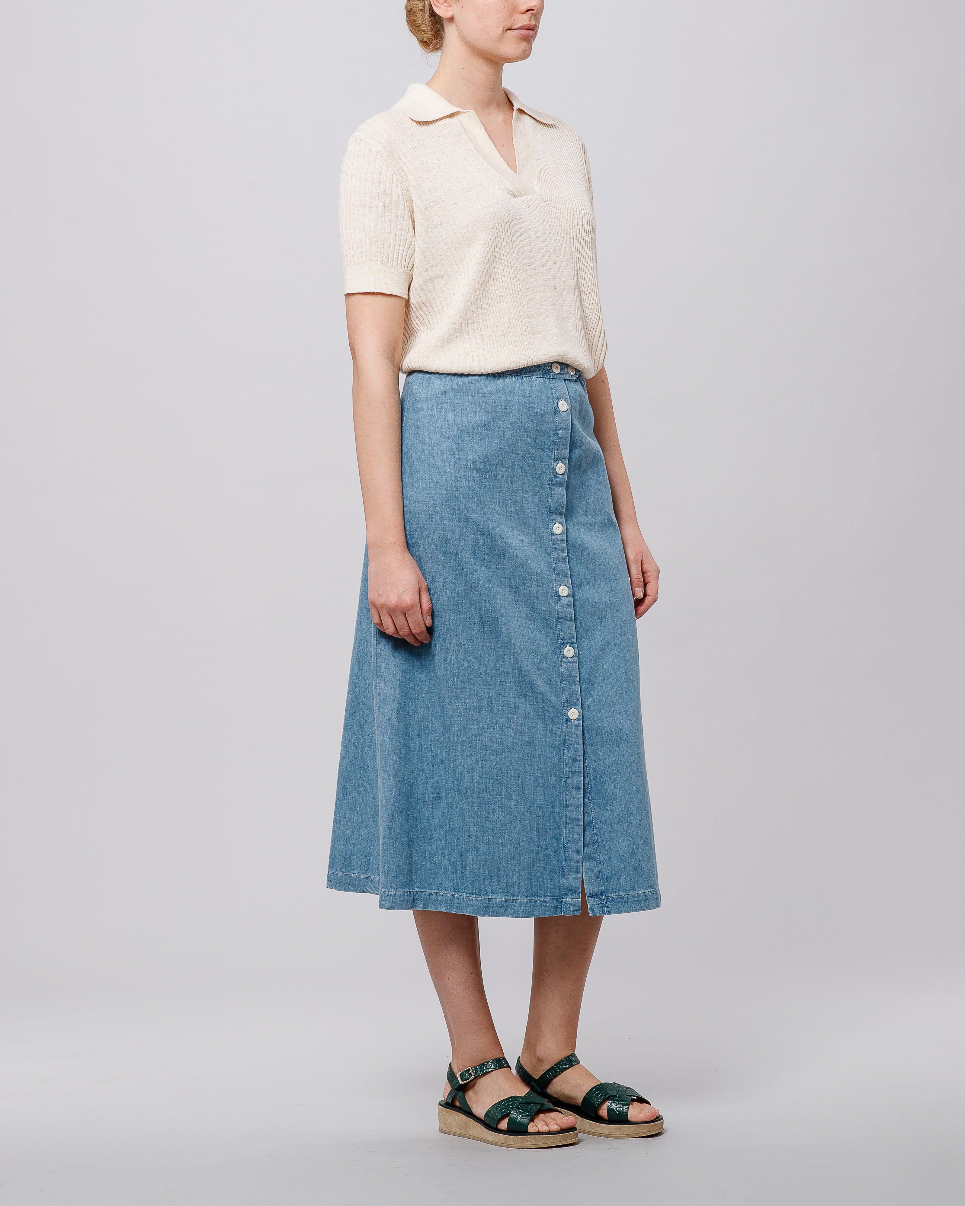 A.P.C. Light Blue Deauville Skirt