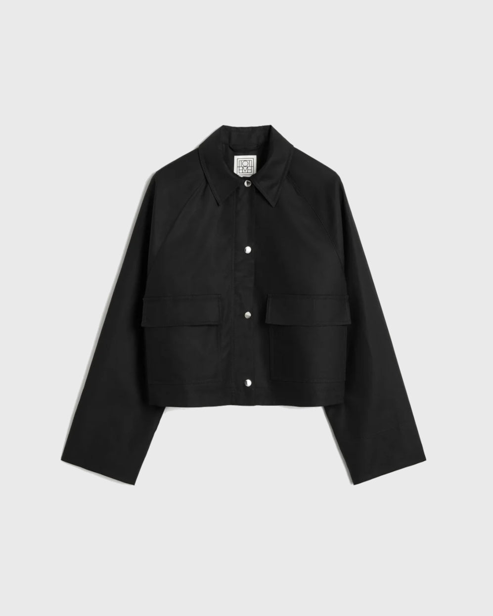 Toteme Cropped Cotton Jacket Black