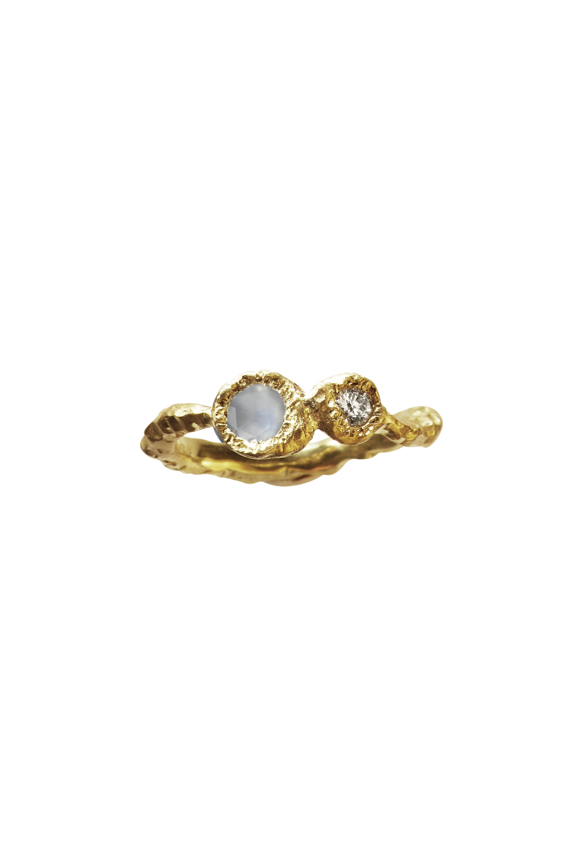 Elhanati Muse Diamond & Moonstone Ring
