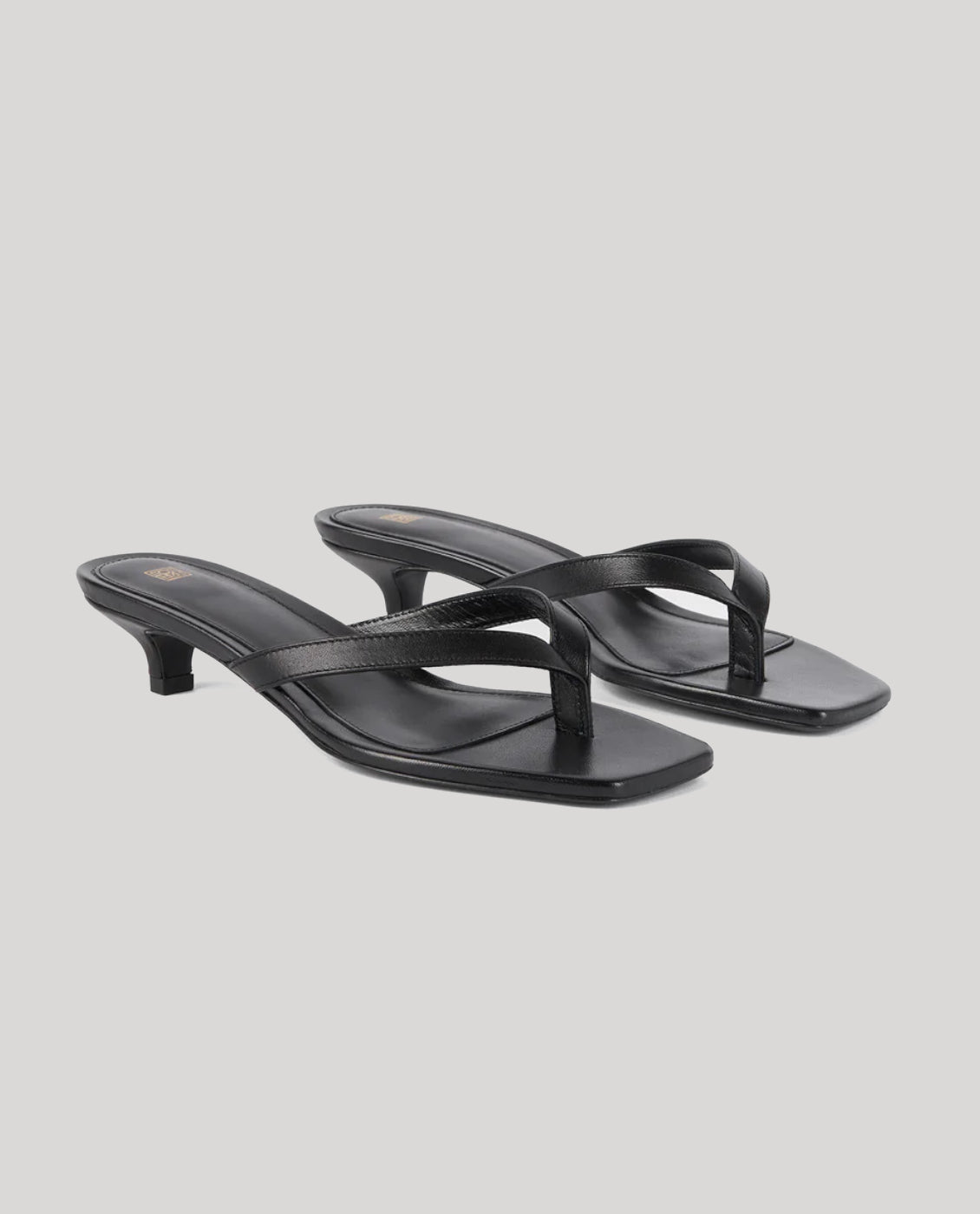 Toteme Black Flip Flop Heels