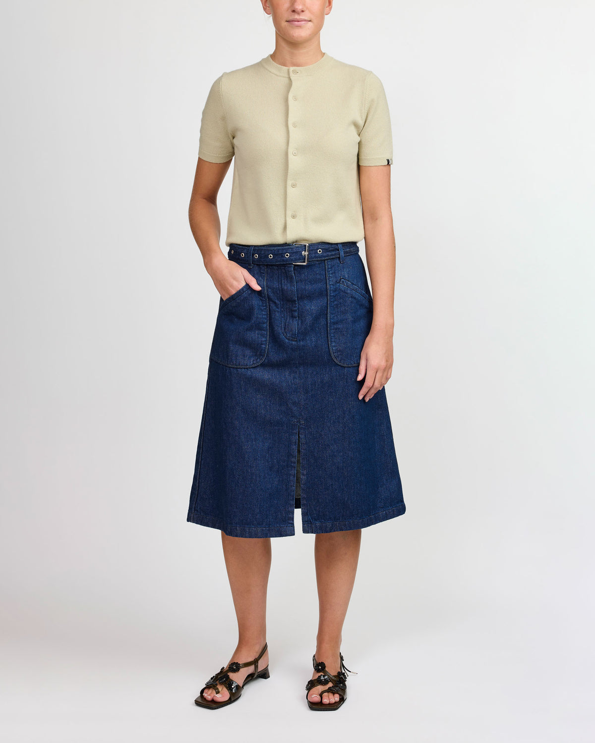Dries Van Noten Sheraz Denim Blue Skirt | A-line — FF2