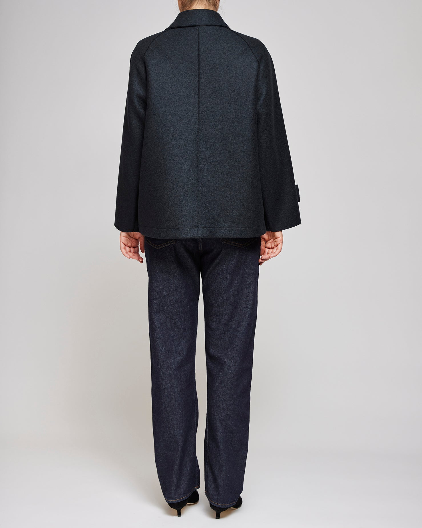 Harris Wharf London Dark Blue Raglan Jacket