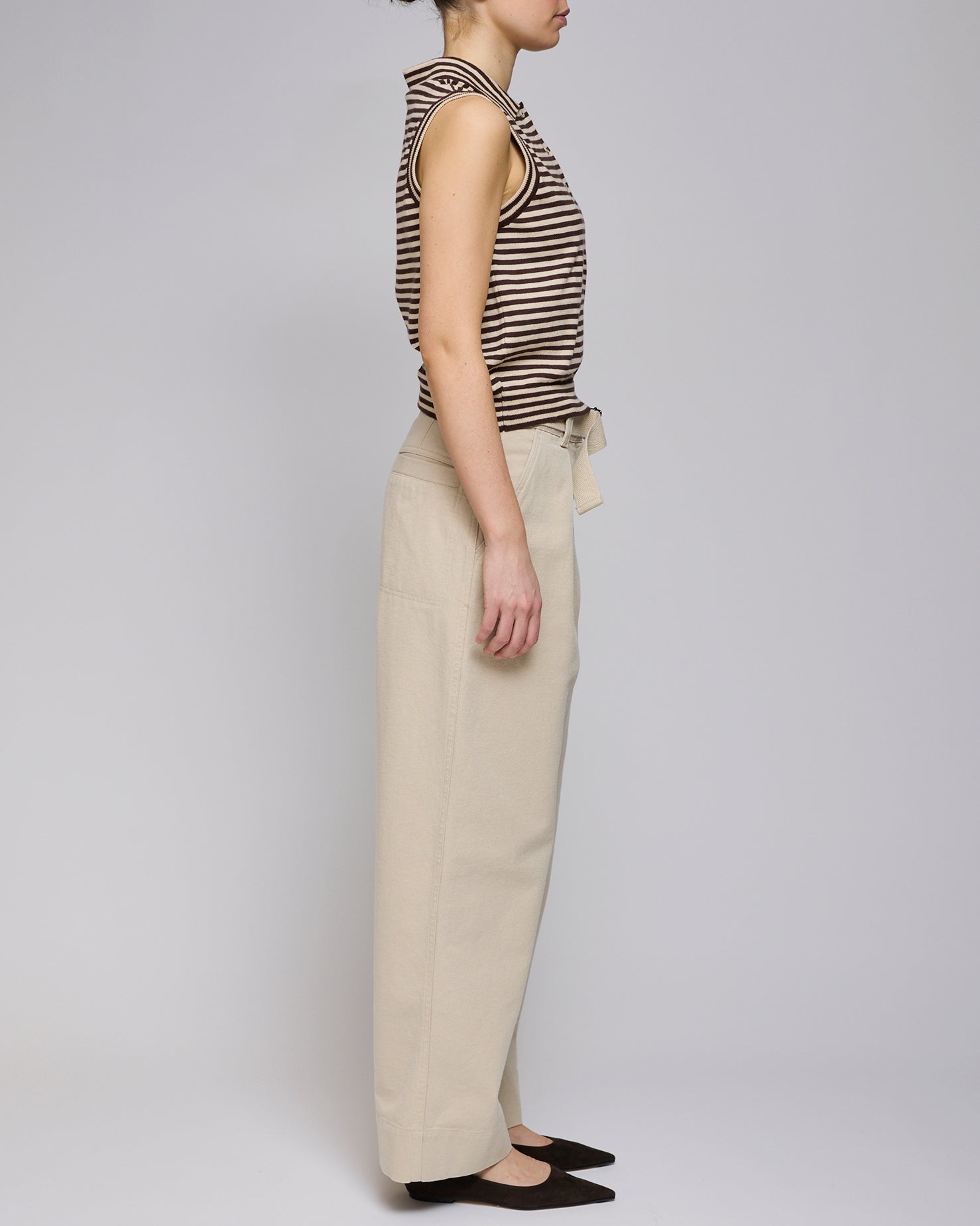 MHL Drill Bone Webbing Belt Trousers