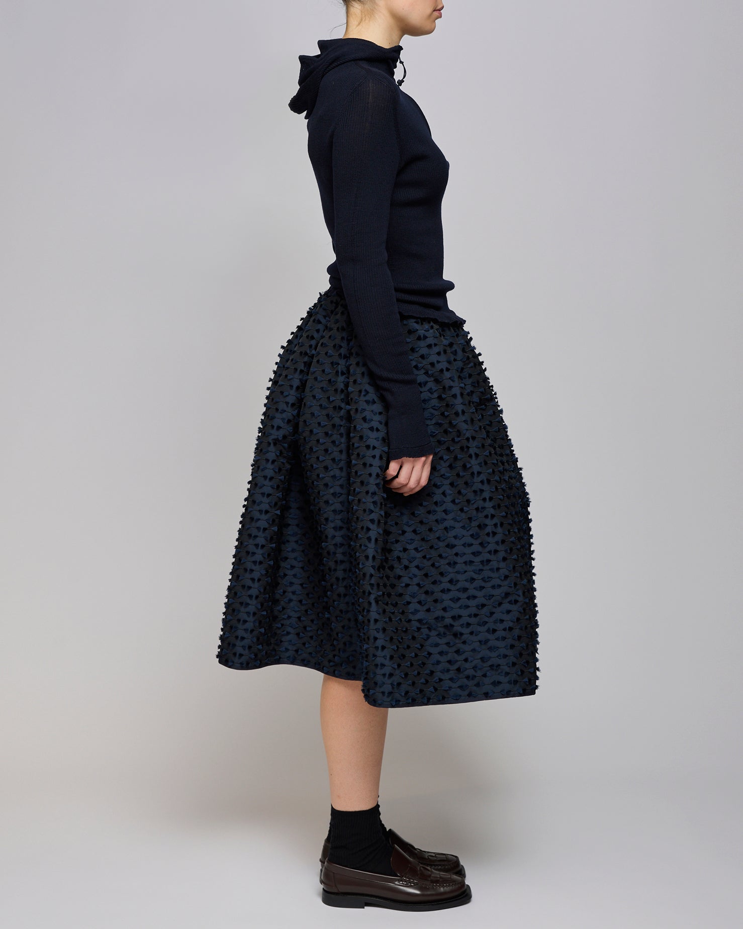 Cecilie Bahnsen Navy Mala Skirt