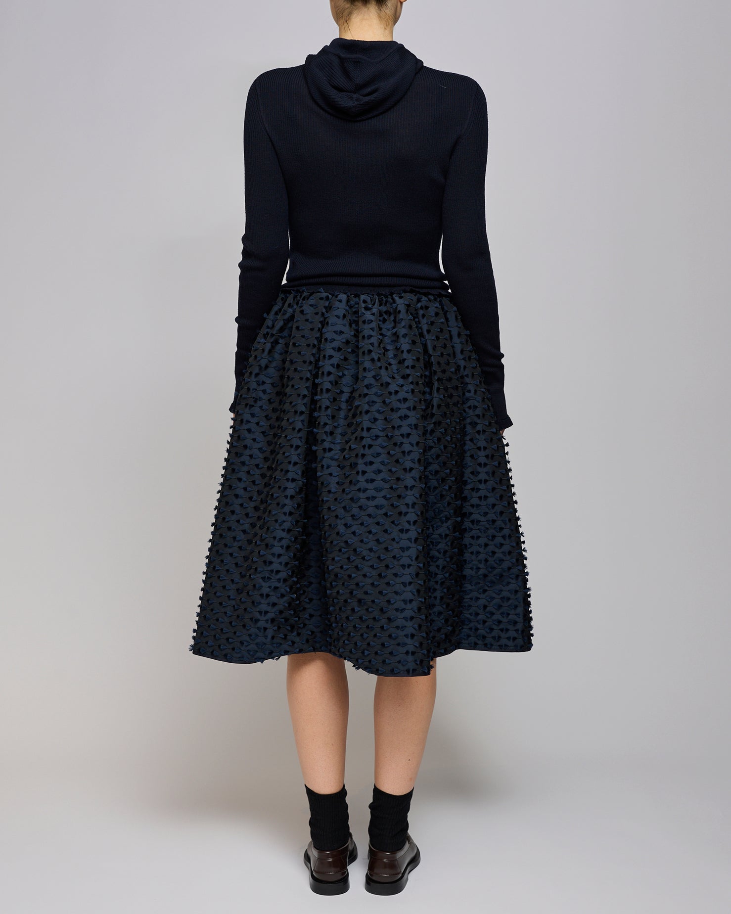 Cecilie Bahnsen Navy Mala Skirt