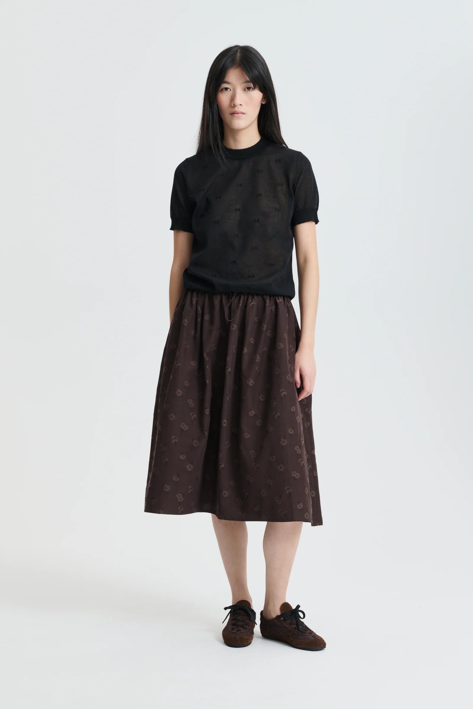 Cecilie Bahnsen Brown Fiella Skirt