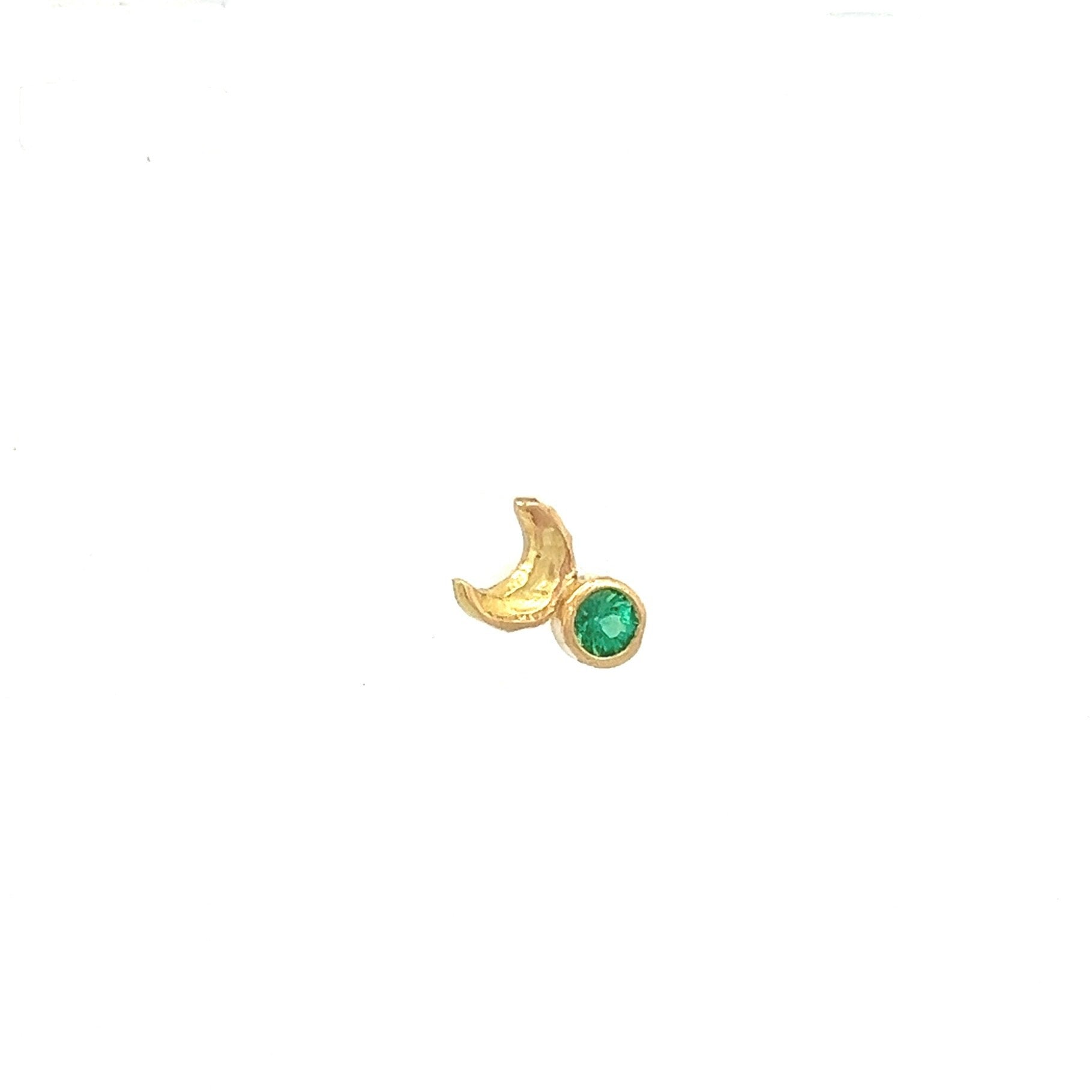 Sara Jin Mi Swallow Ear Stud Emerald
