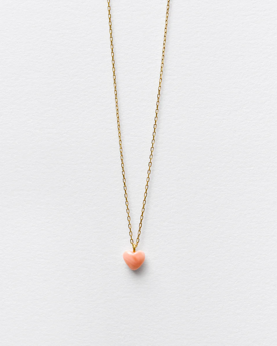 Jo Riis-Hansen Pink Midi Heart Necklace