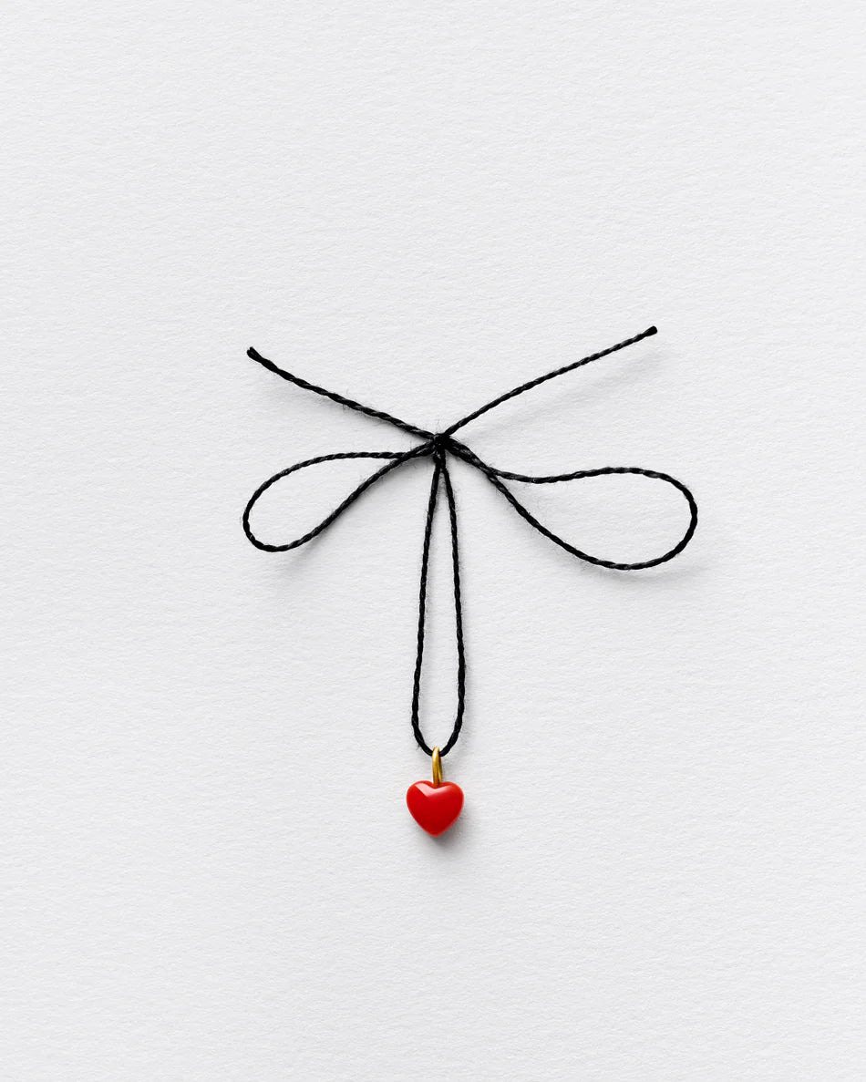 Jo Riis-Hansen Red Midi Heart Pendant