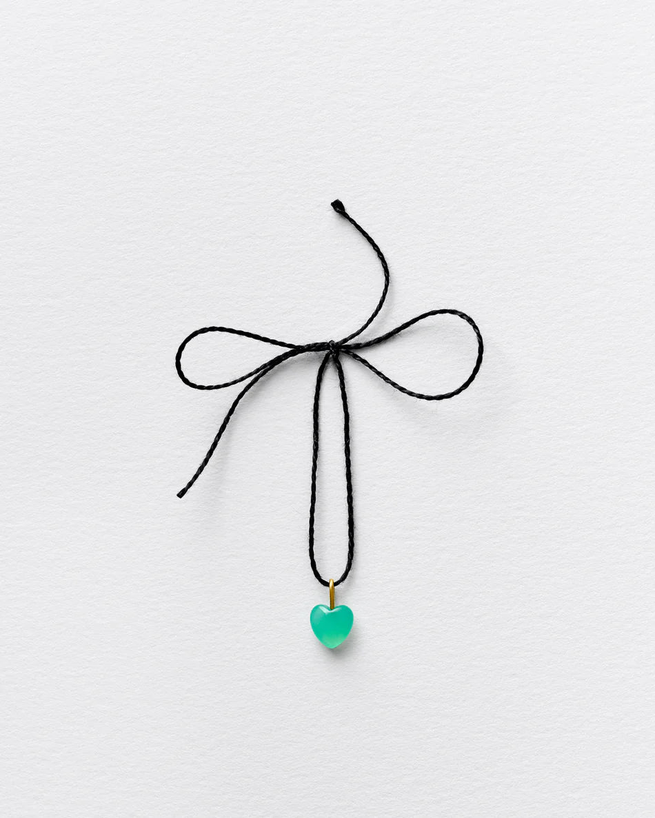 Jo Riis-Hansen Green Mini Heart Pendant