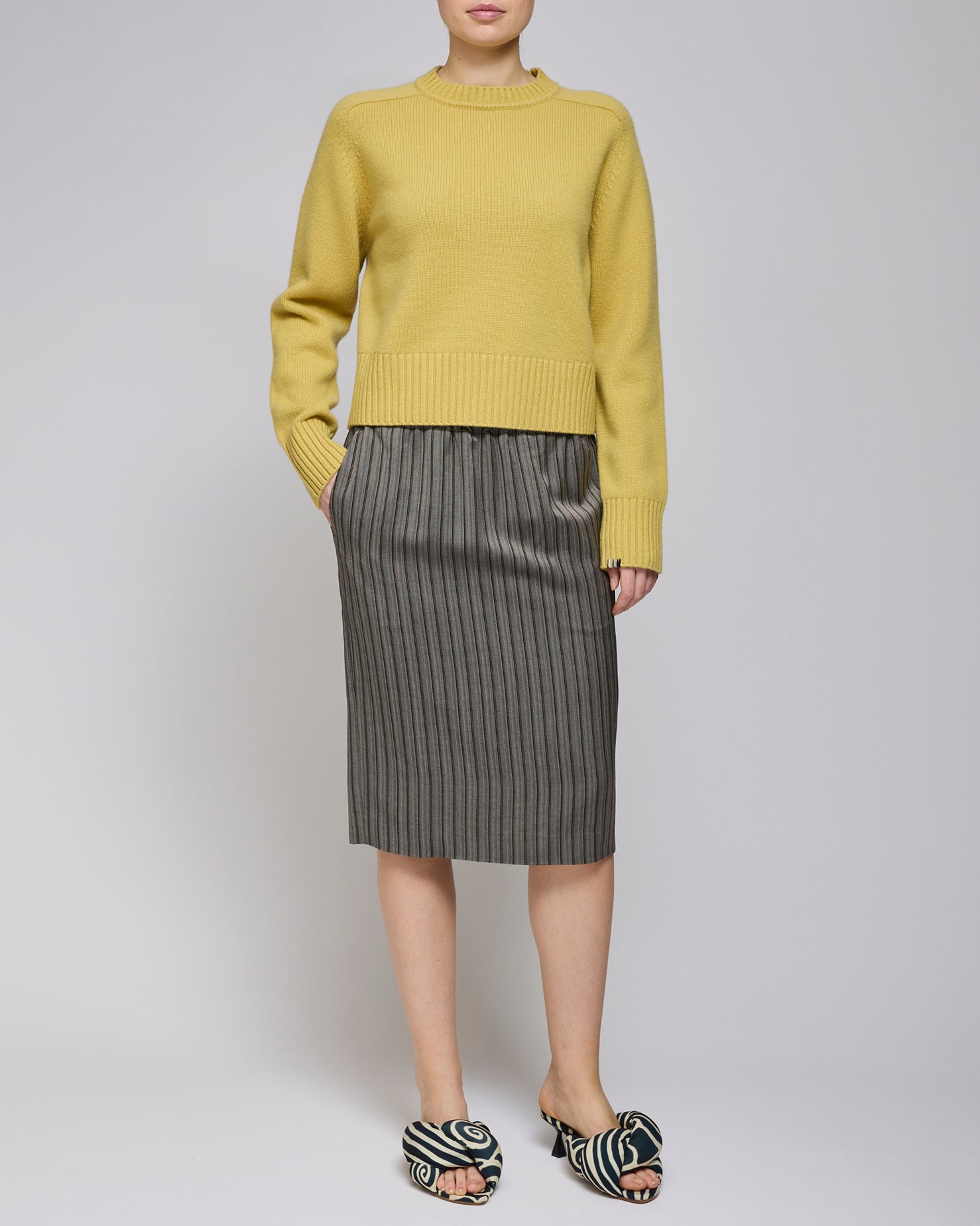 Dries Van Noten Grey Safya Skirt
