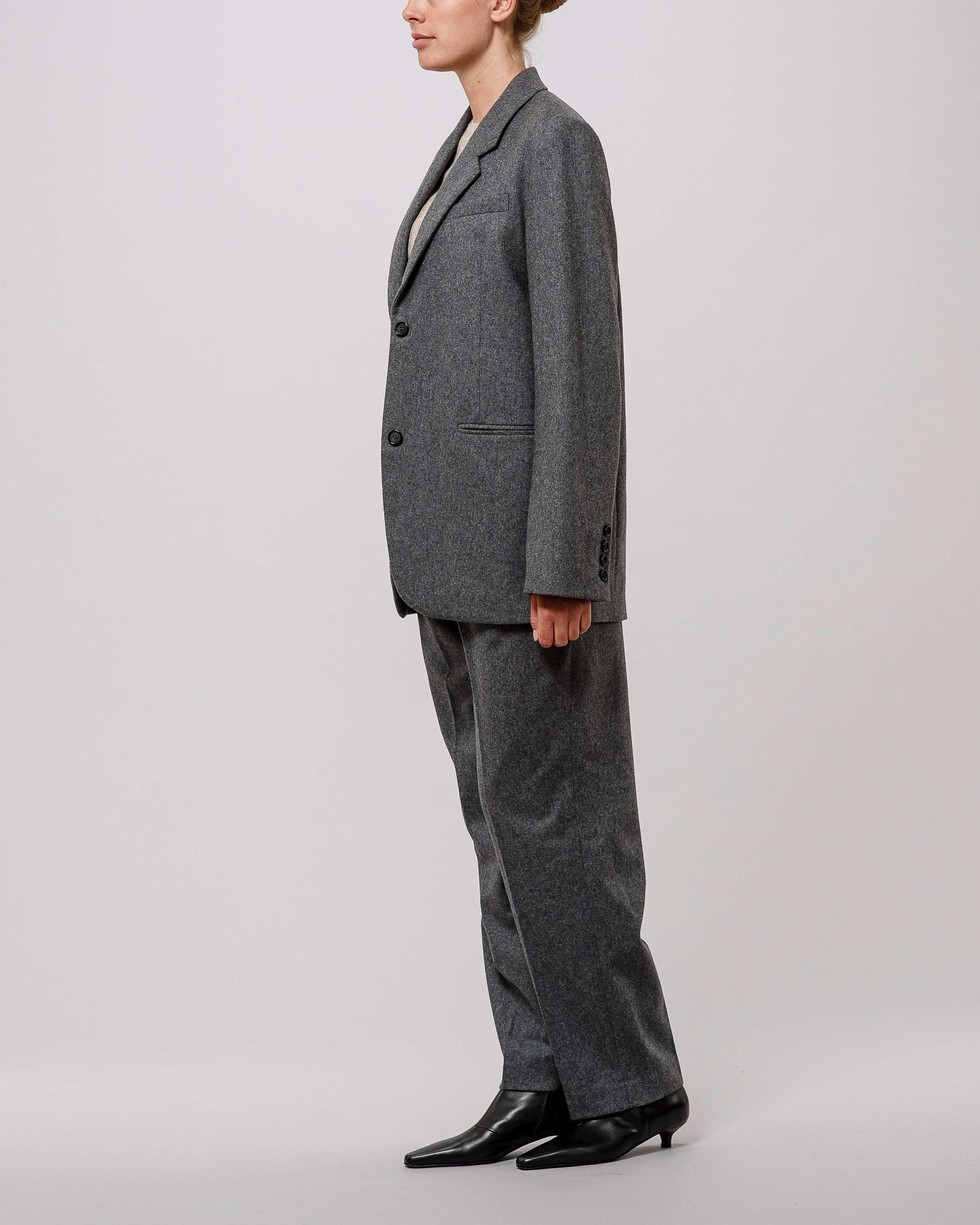 Toteme Tailored Suit Jacket Grey Melange
