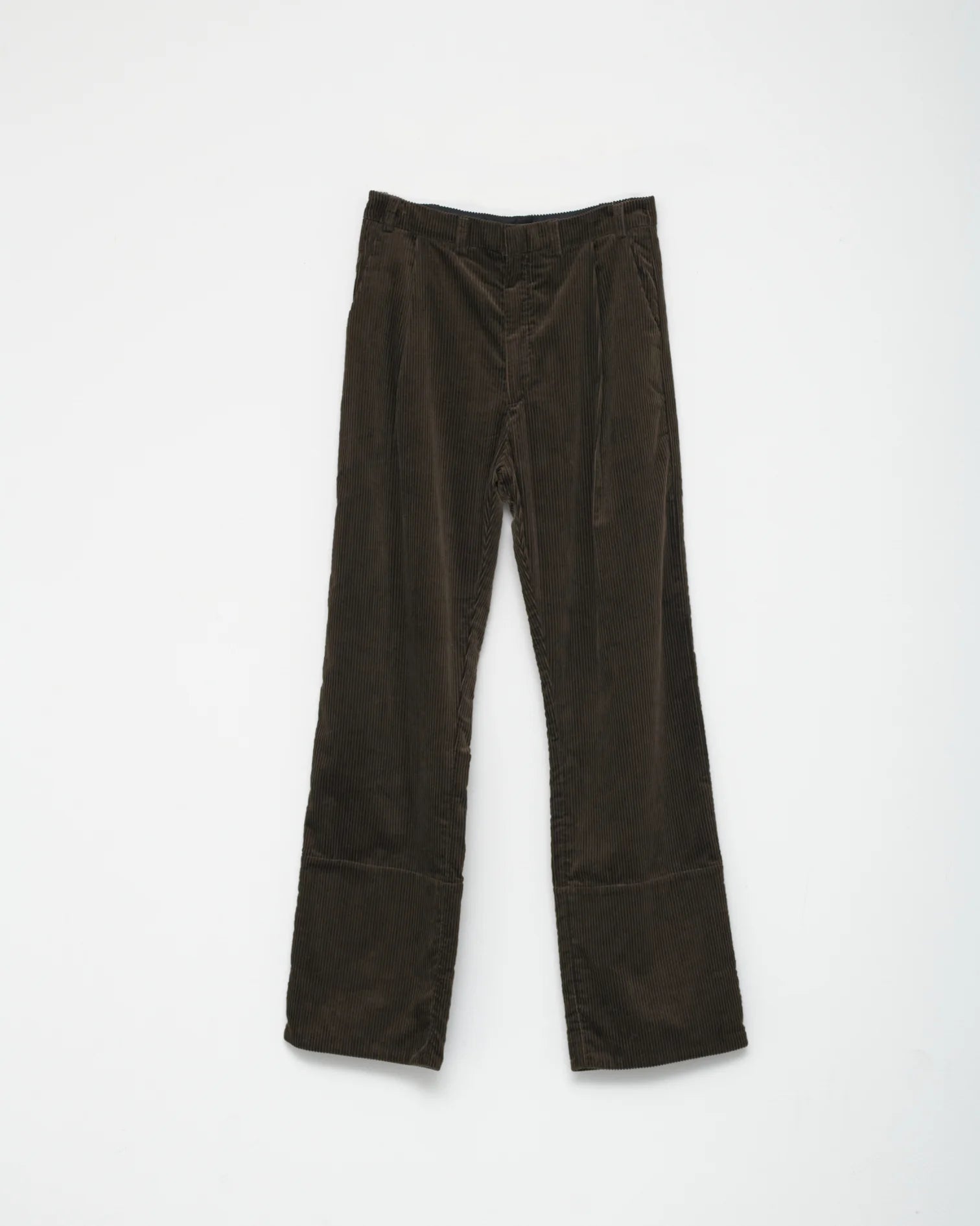 Af Agger Corduroy Box Trousers Dark Brown