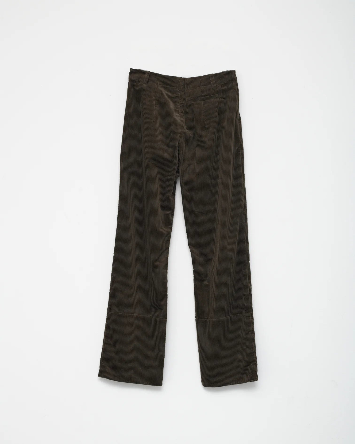 Af Agger Corduroy Box Trousers Dark Brown