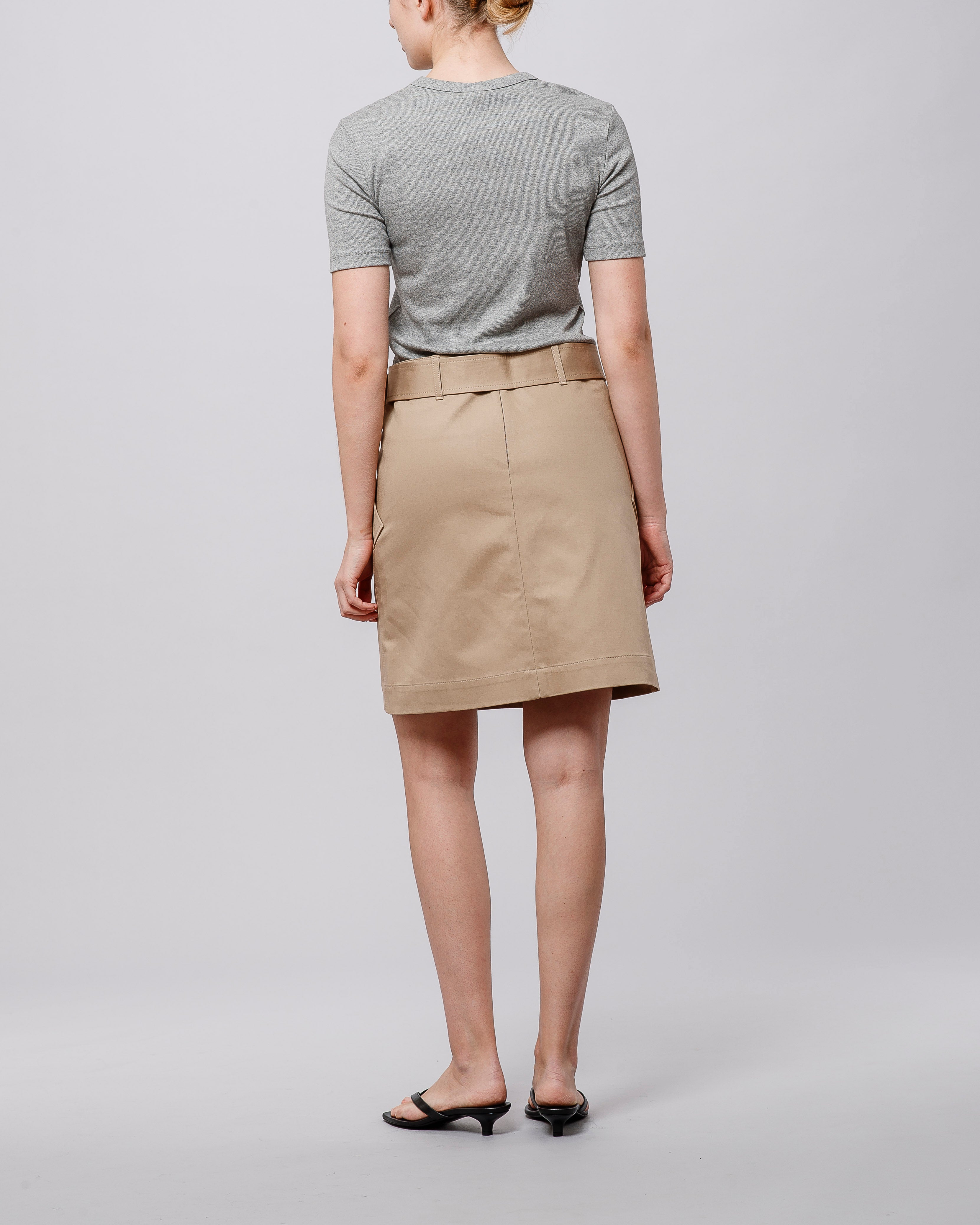 Toteme Cotton Trench Skirt Fawn