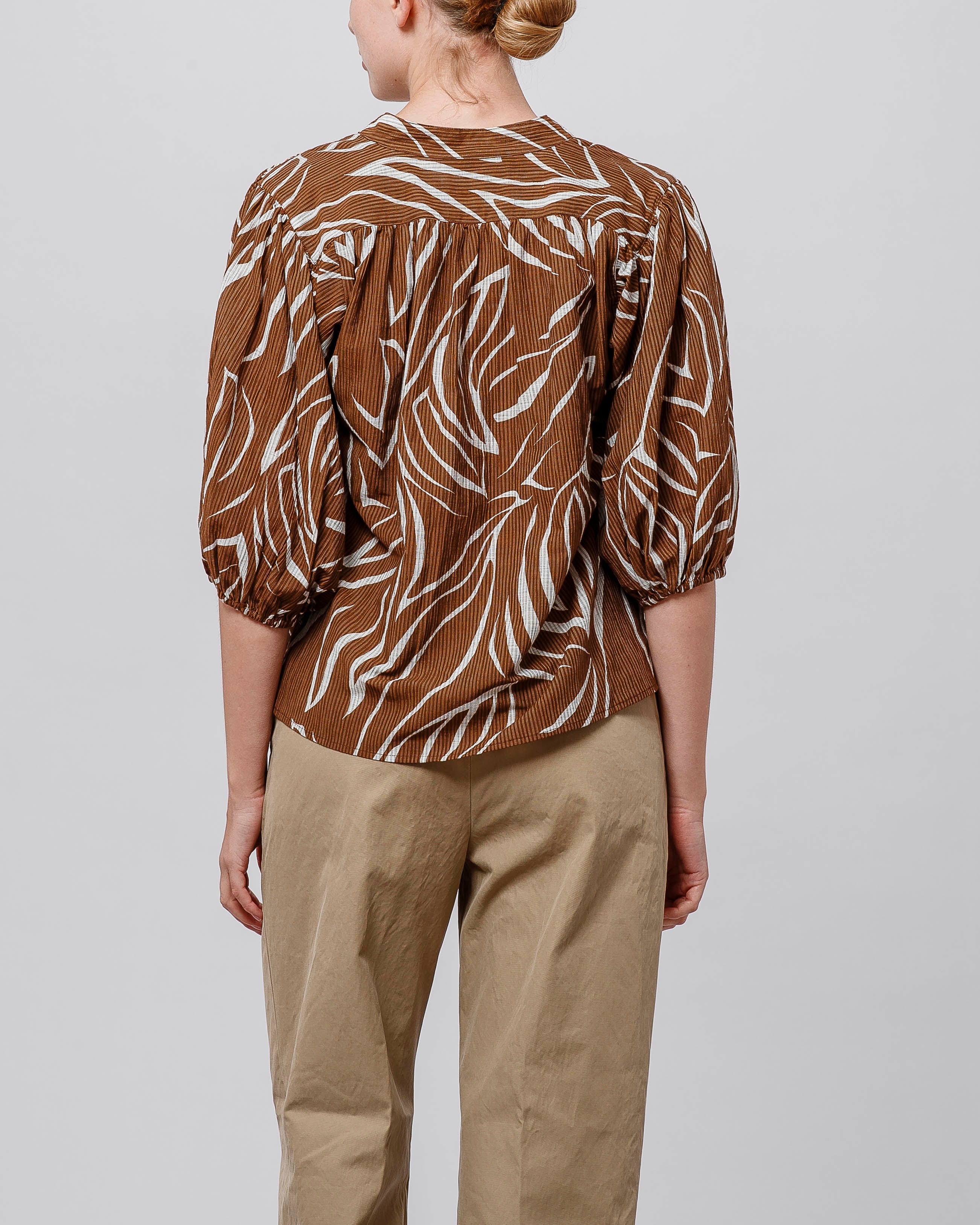 Closed Brown Blouse