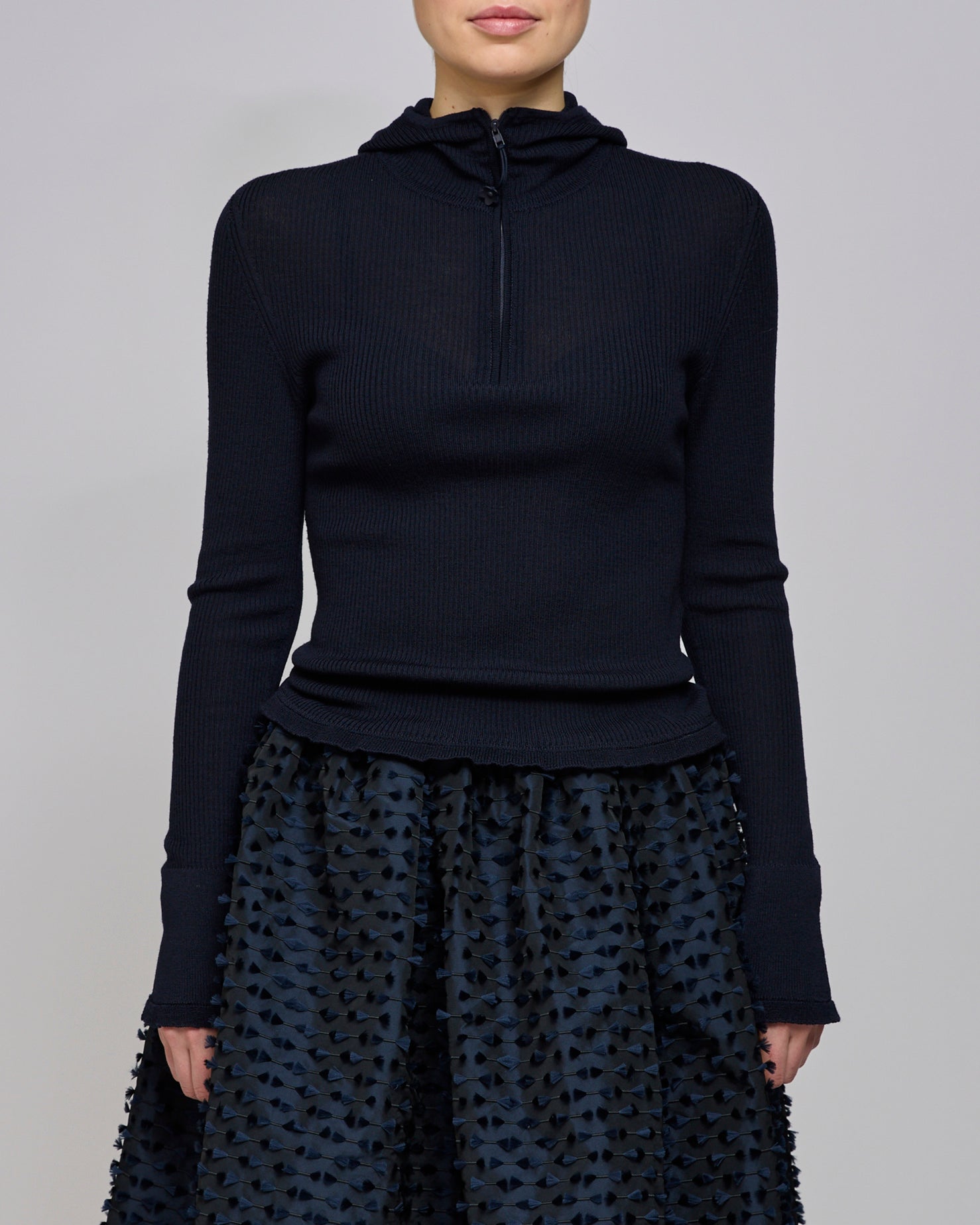Cecilie Bahnsen Navy Belma Hoodie
