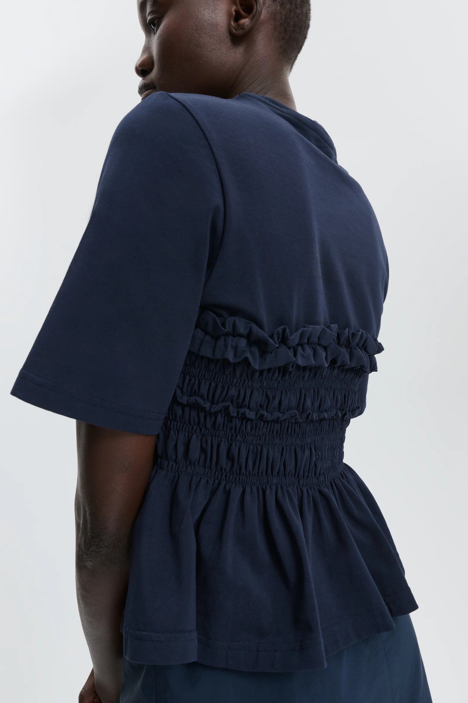 Cecilie Bahnsen Navy Jersey T-shirt