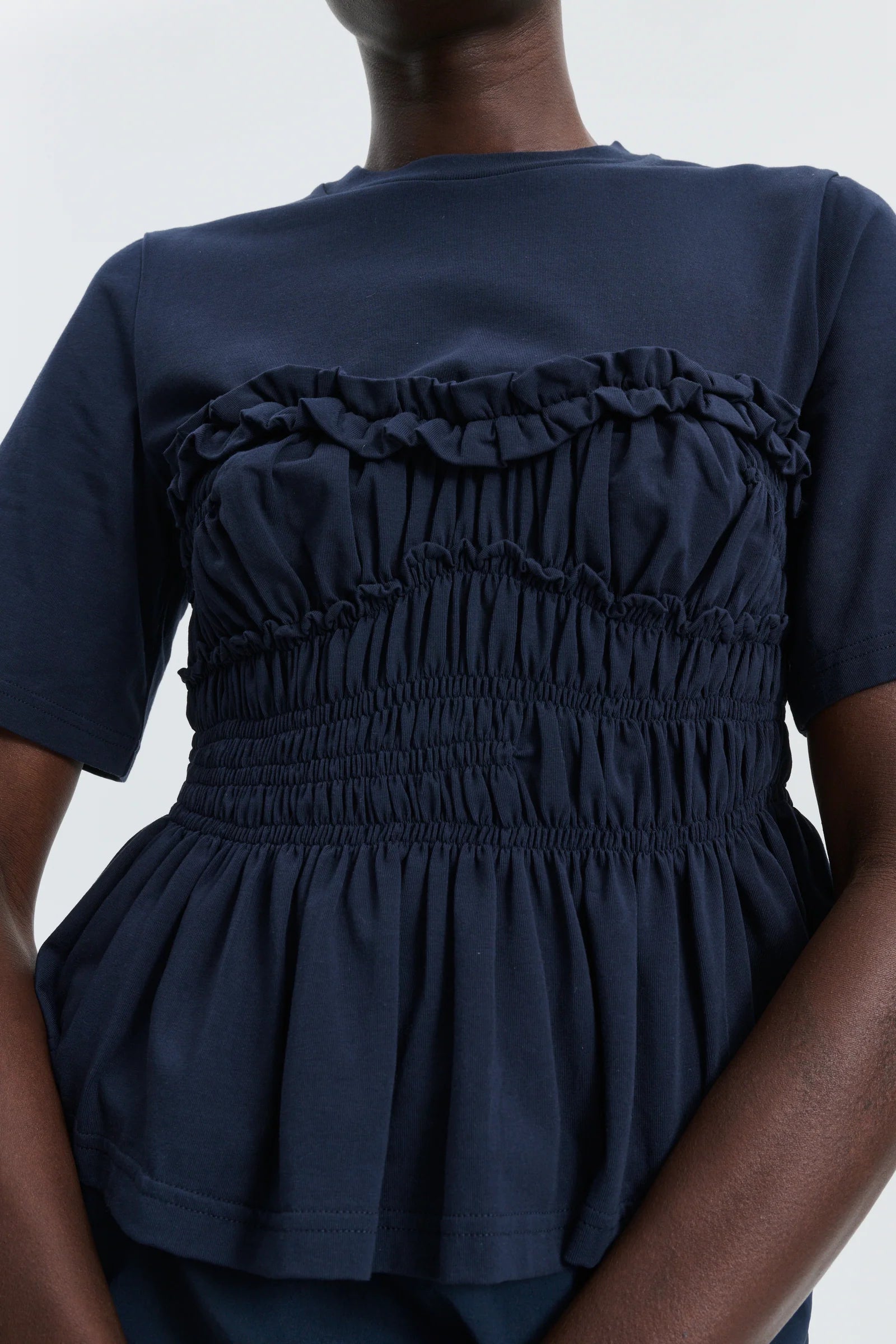 Cecilie Bahnsen Navy Jersey T-shirt