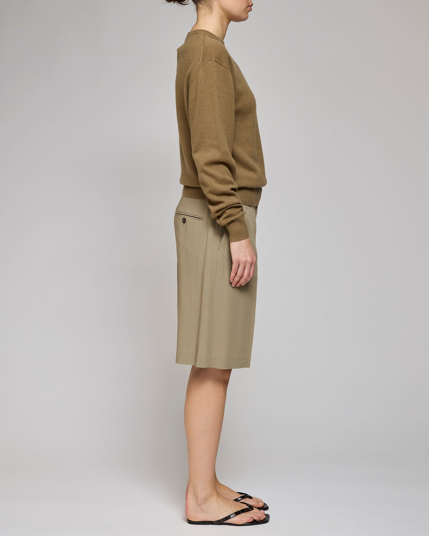 Toteme Taupe Wide Fluid Shorts