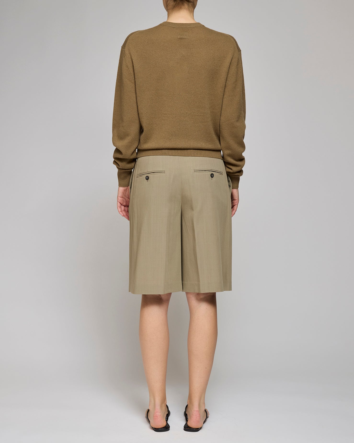 Toteme Taupe Wide Fluid Shorts