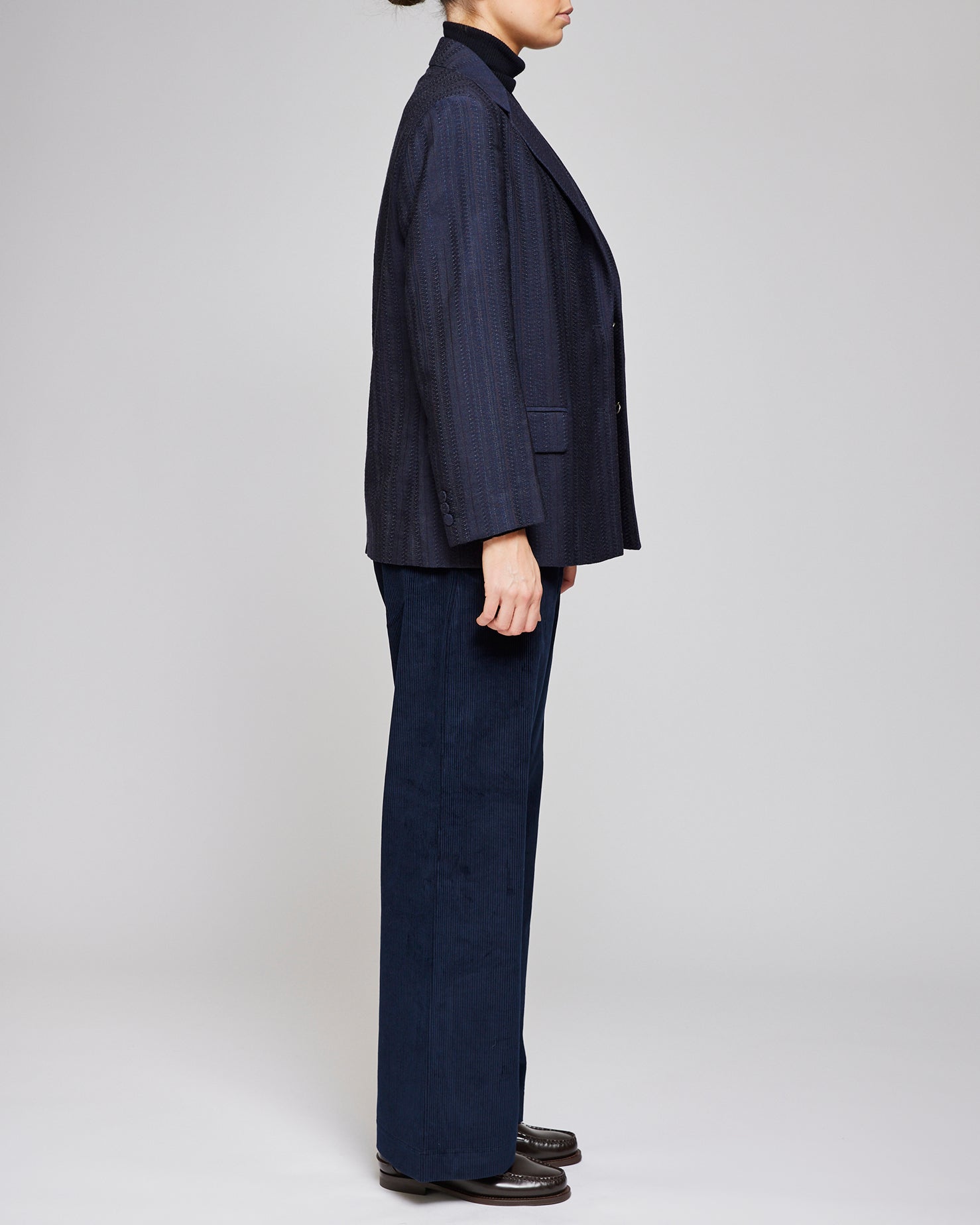 Dries Van Noten Navy Birdy Jacket
