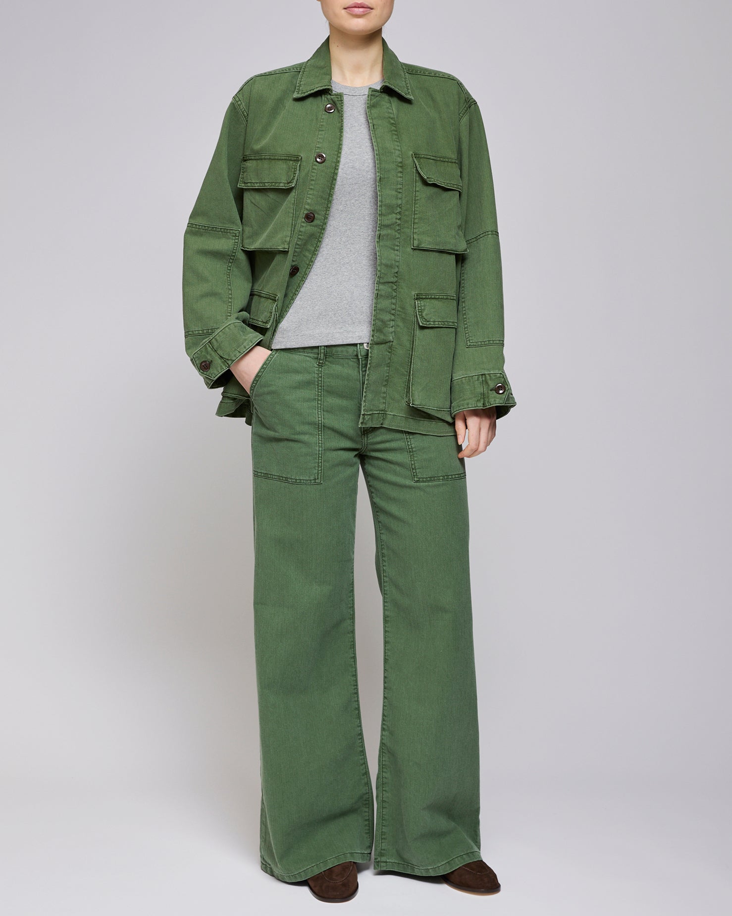 Jeanerica Chevron Green Lucy Jacket