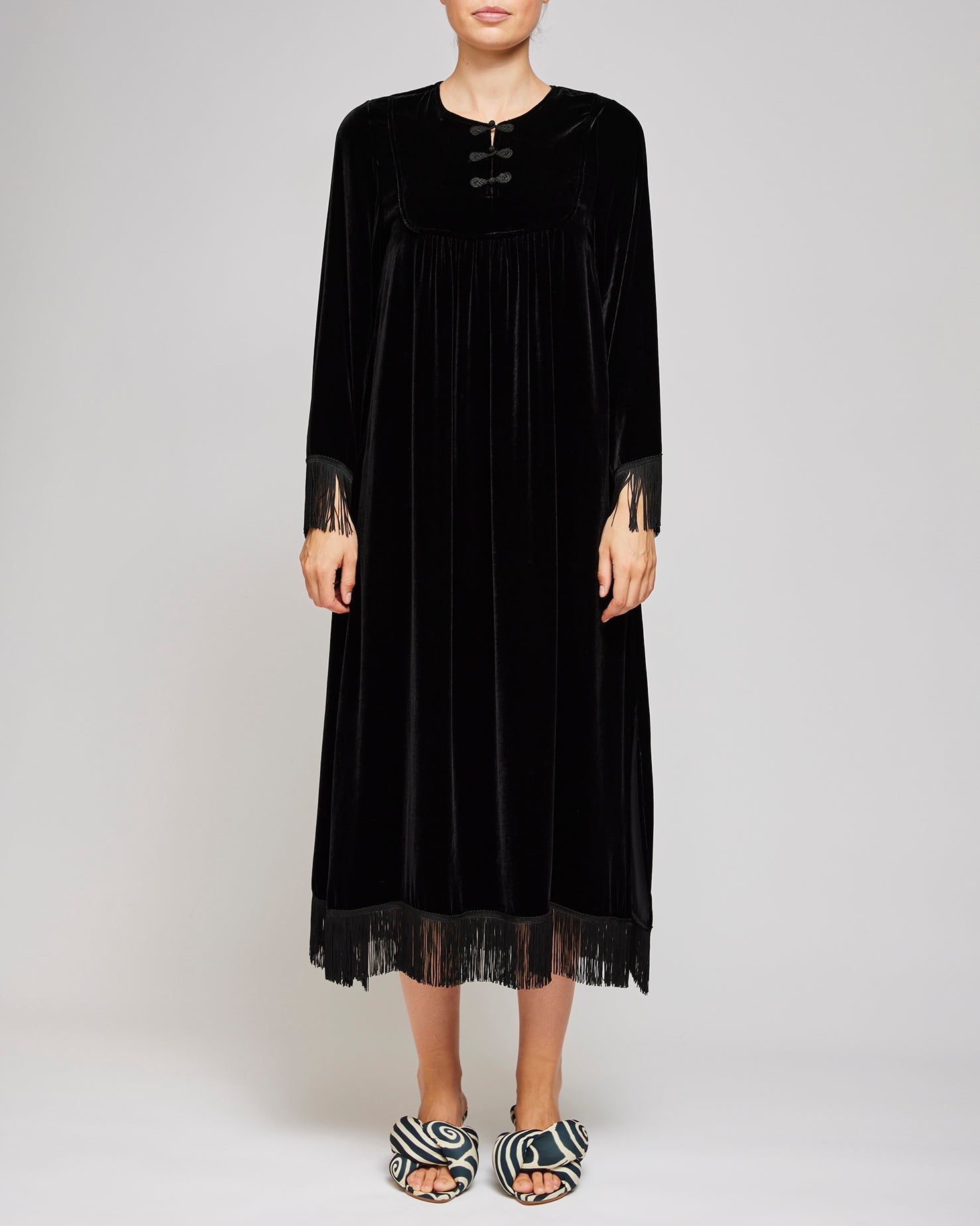 Mati Mati Black Carmen Long Dress