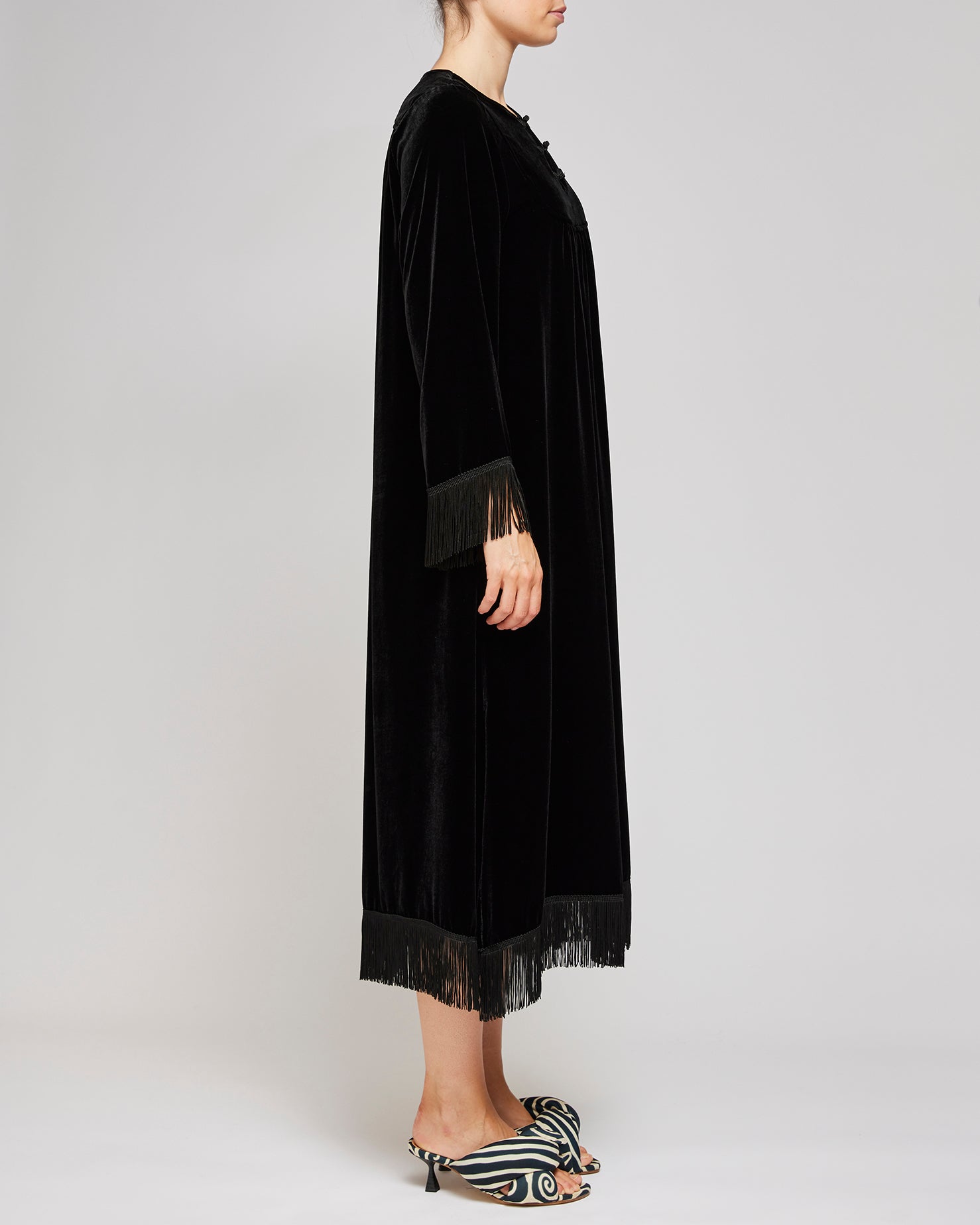 Mati Mati Black Carmen Long Dress