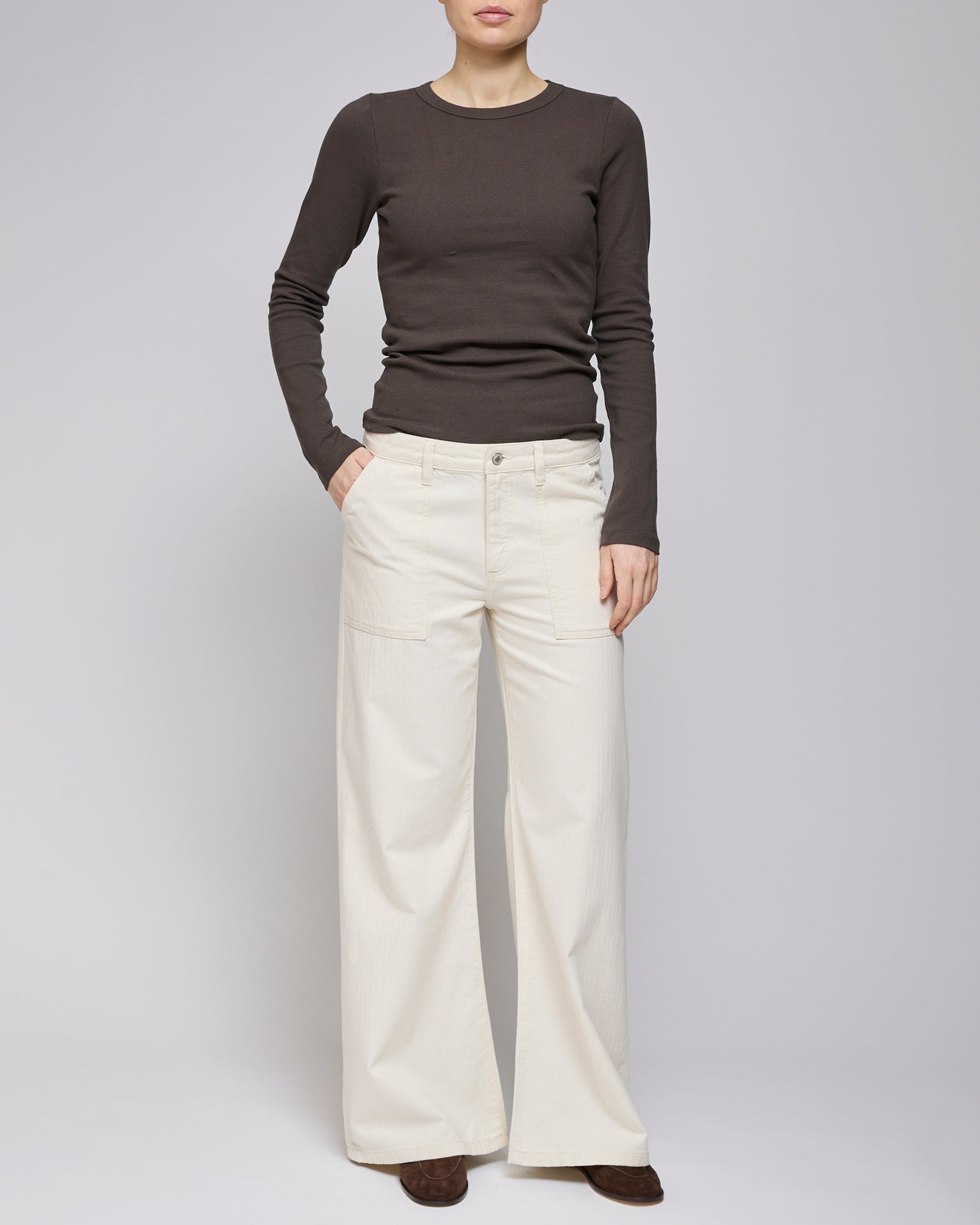 Jeanerica Chevron Ecru Guell Trousers
