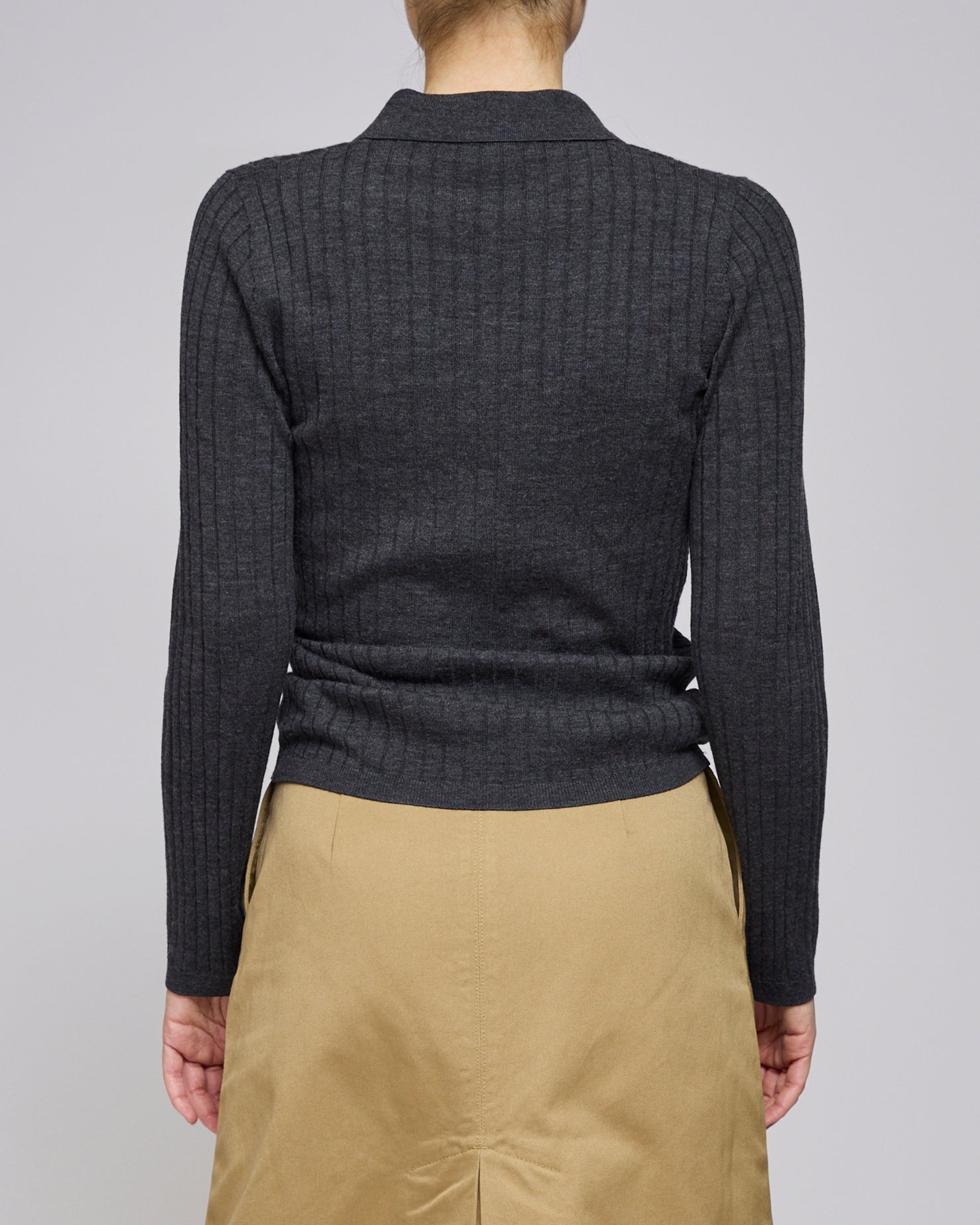 A.P.C. Anthracite A Petites Cótes Polo