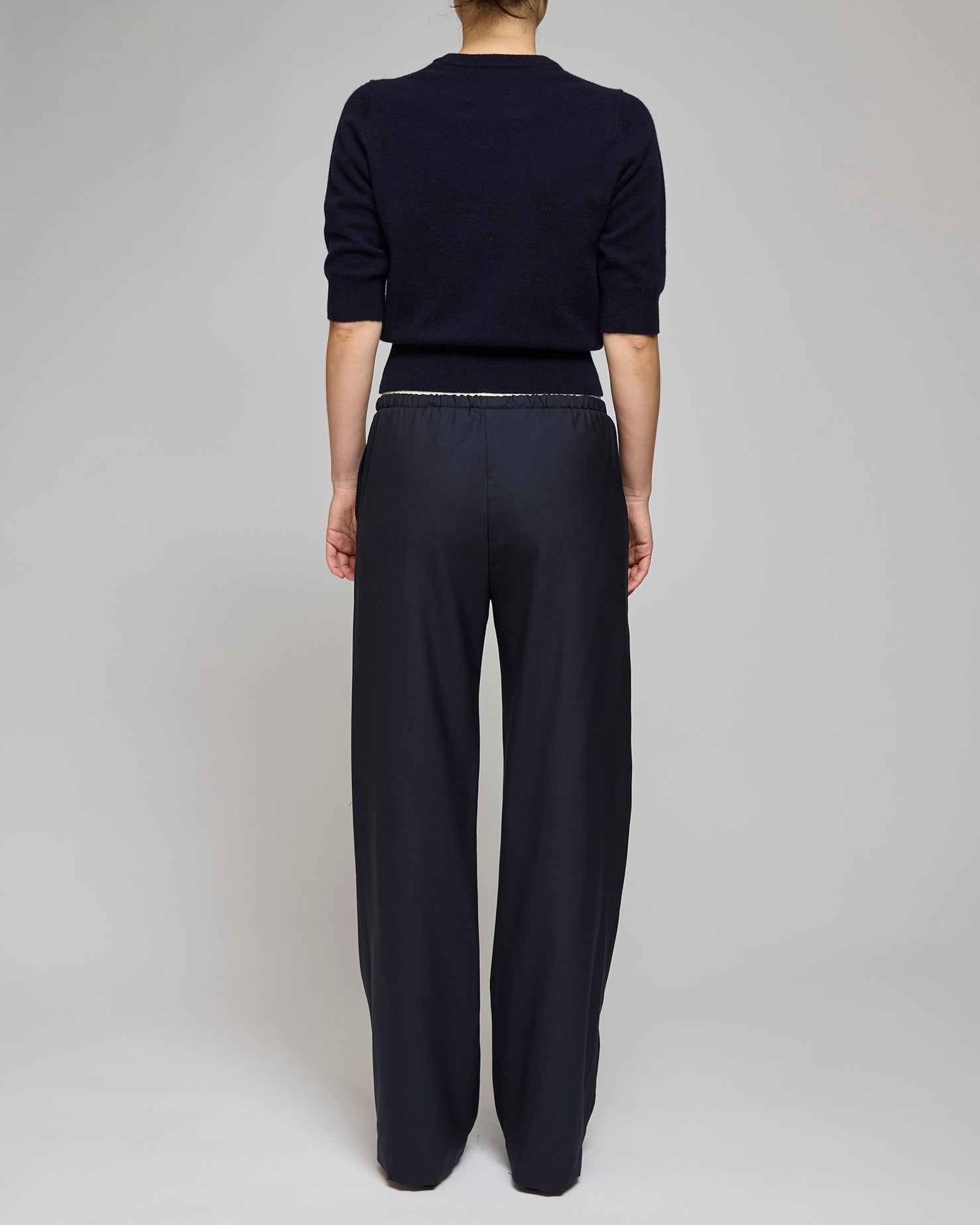 Af Agger Navy Tropical Wool Tracksuit Pant