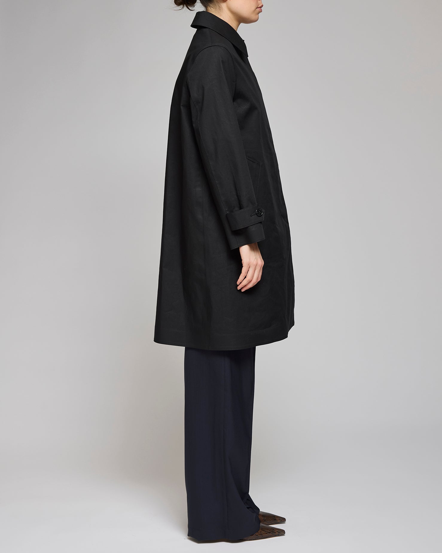 Mackintosh Black Banton Coat