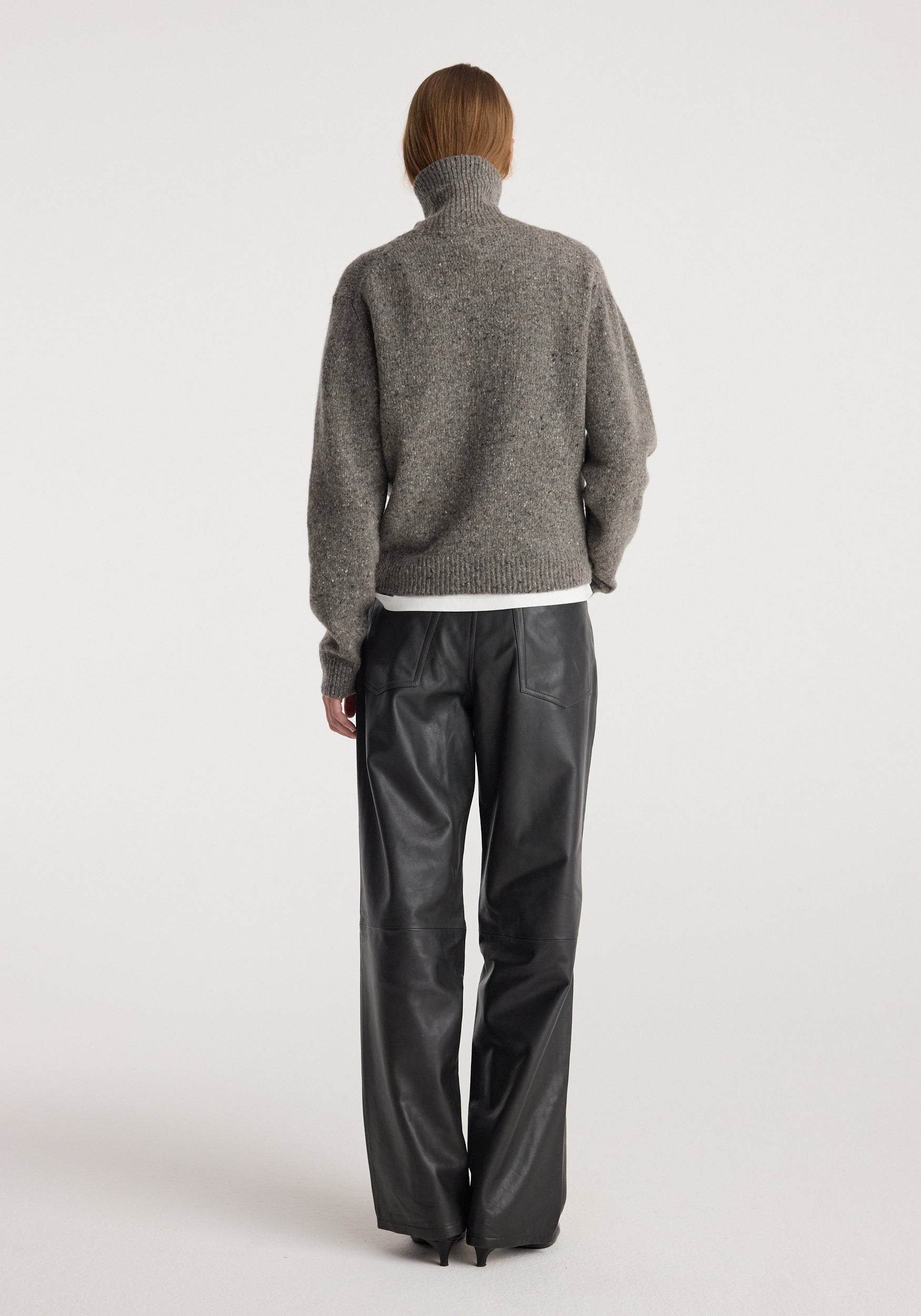 RÓHE Grey Mouliné Turtleneck
