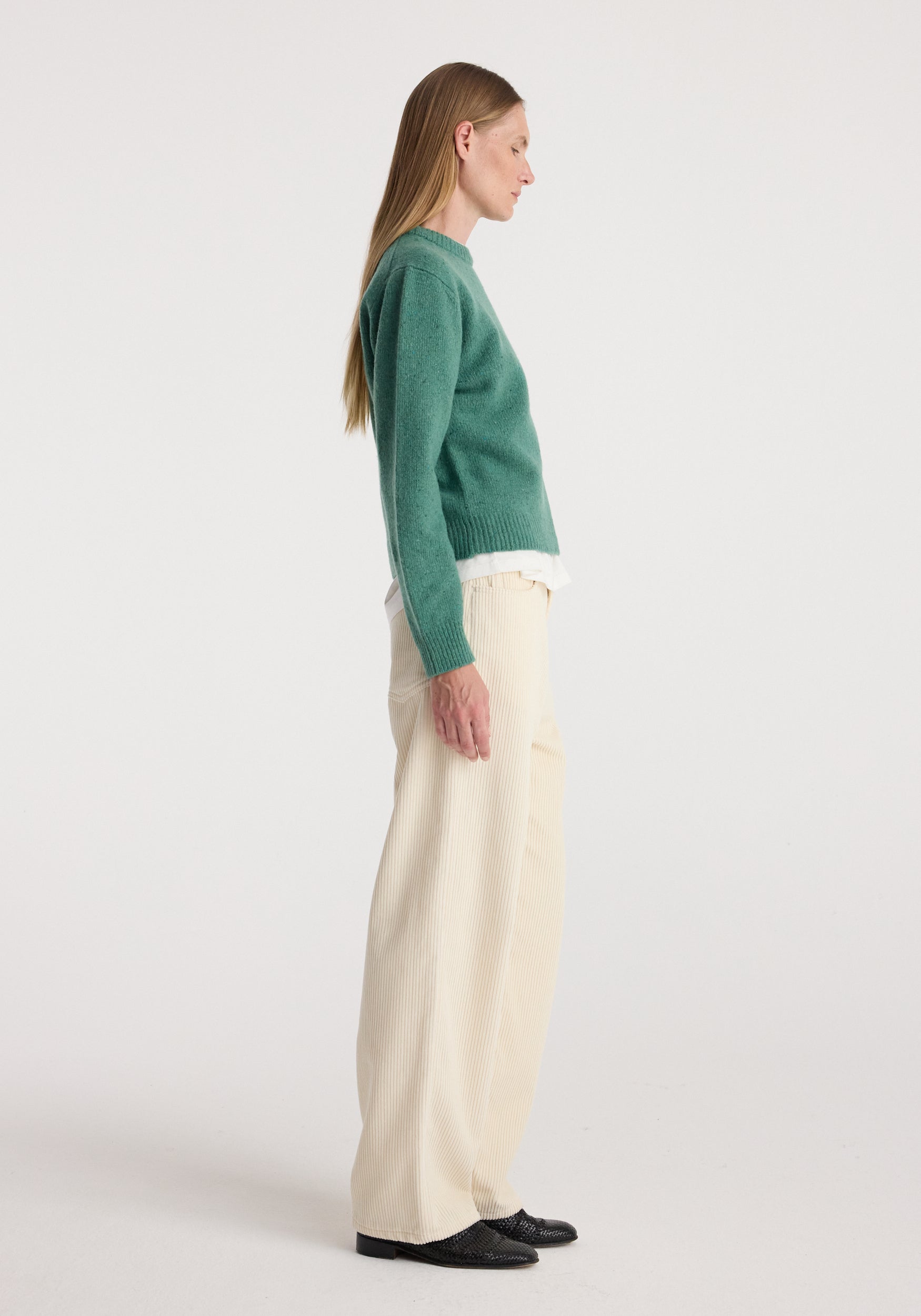 RÓHE Jade Fitted Mouliné Crewneck