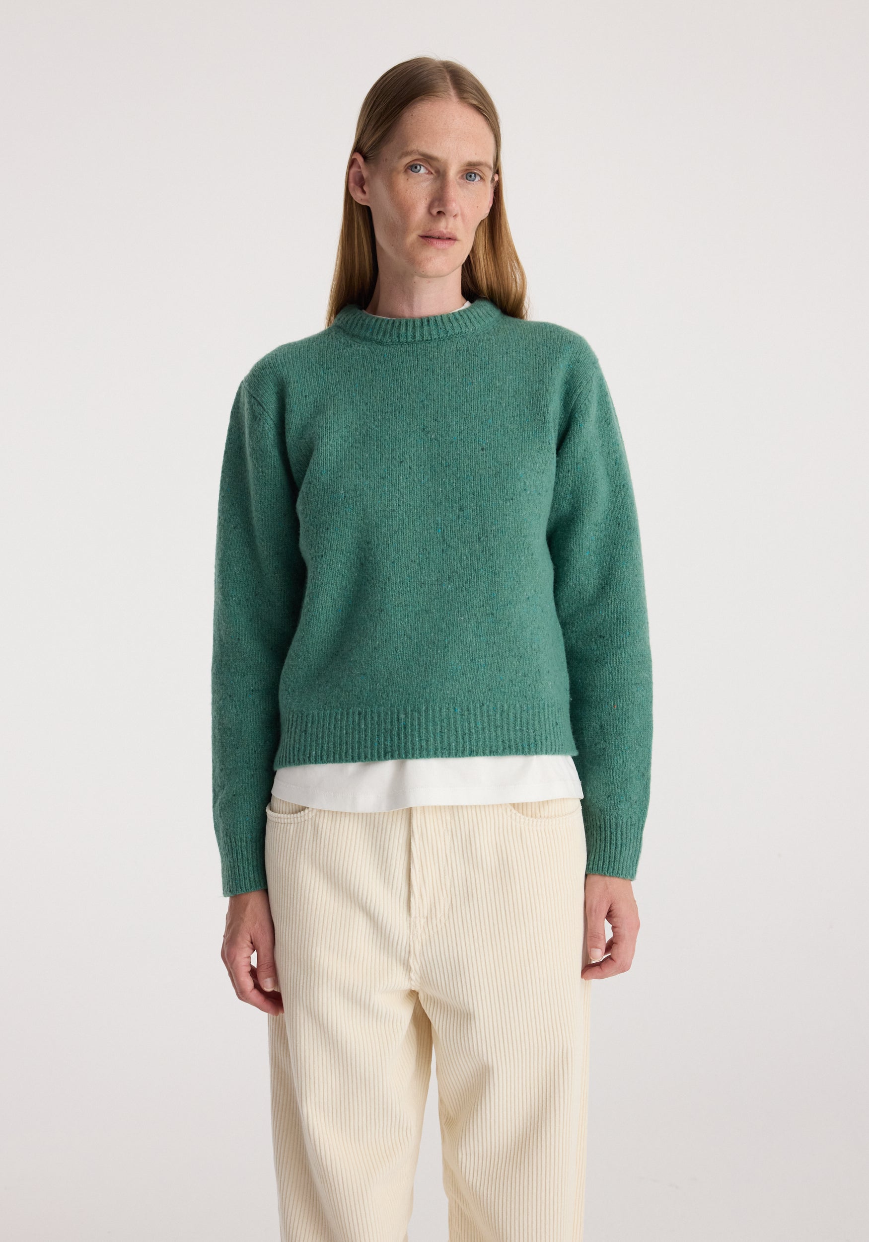 RÓHE Jade Fitted Mouliné Crewneck