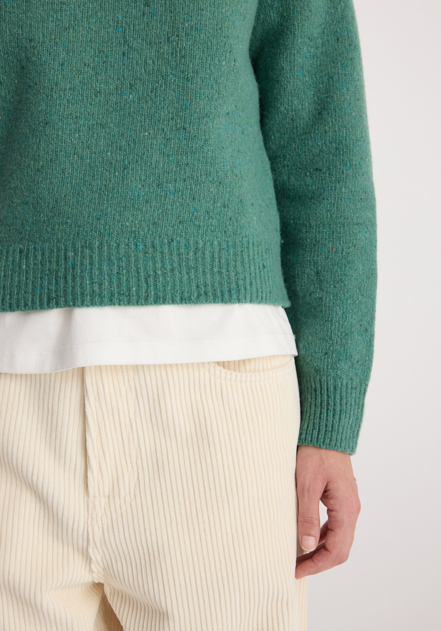 RÓHE Jade Fitted Mouliné Crewneck