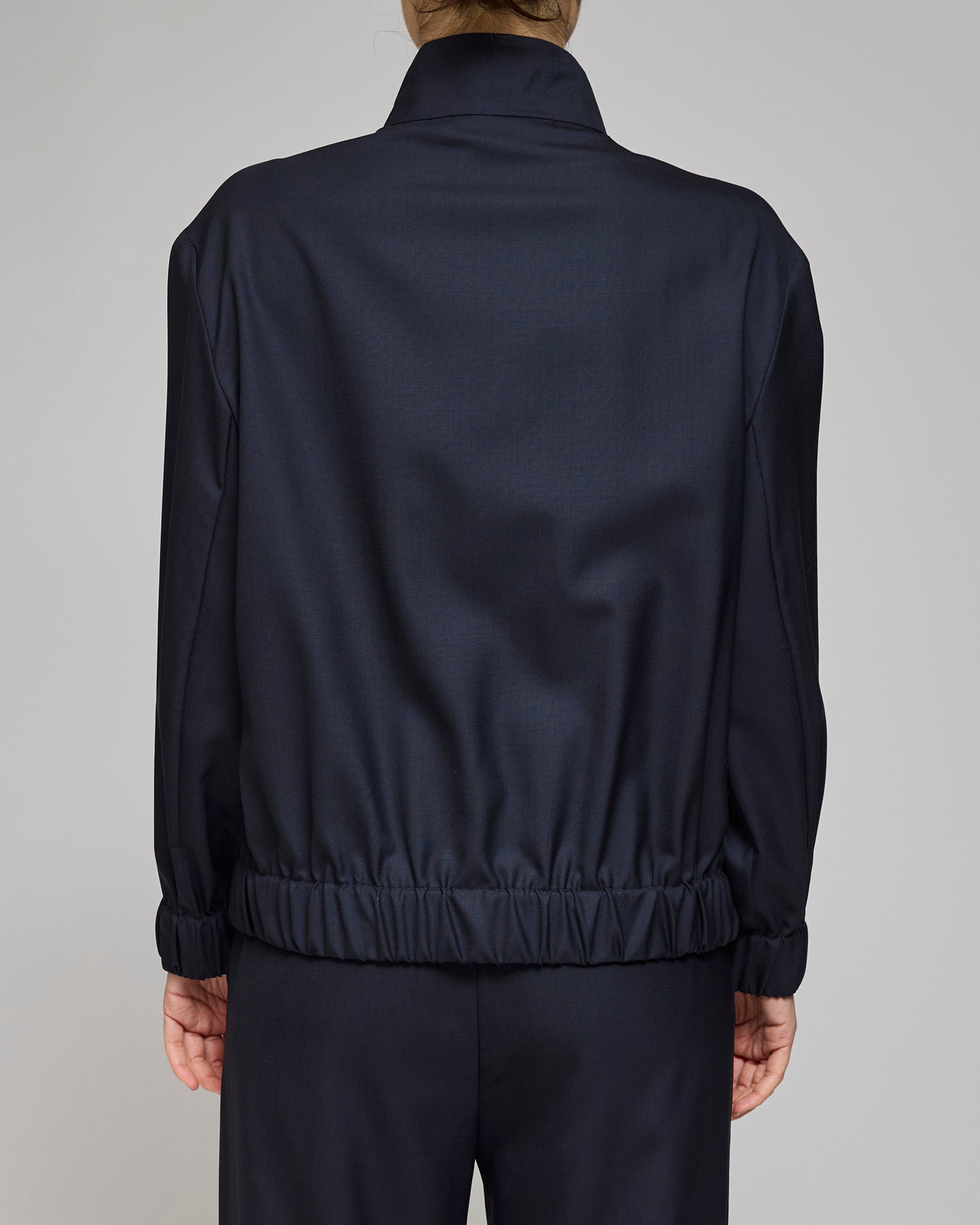 Af Agger Navy Tropical Wool Tracksuit Top