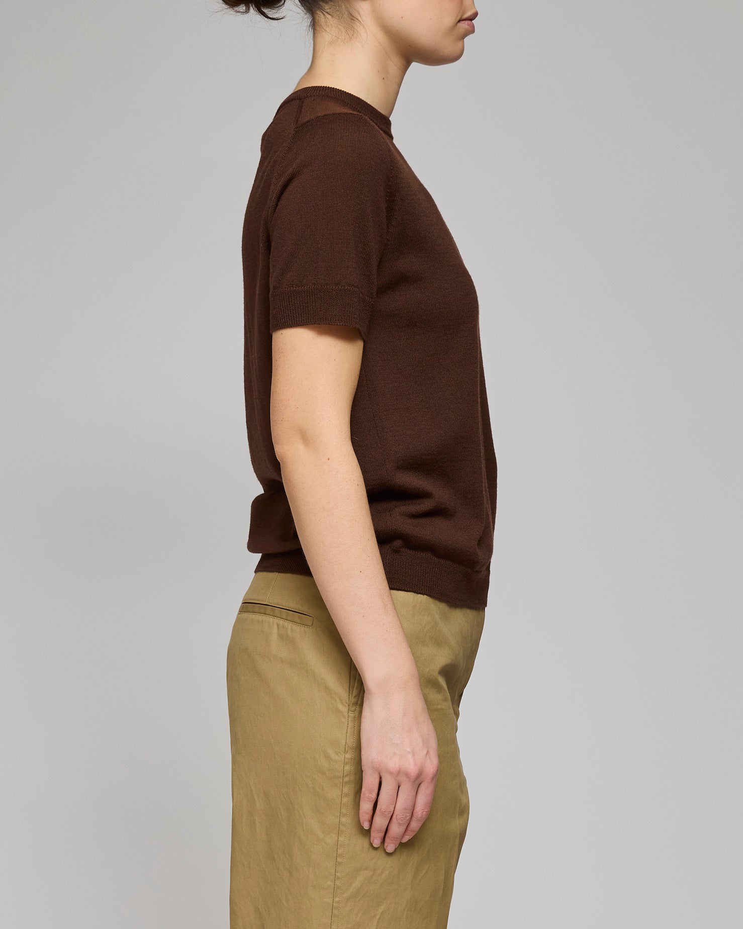 Af Agger Brown Merino Knit T-shirt