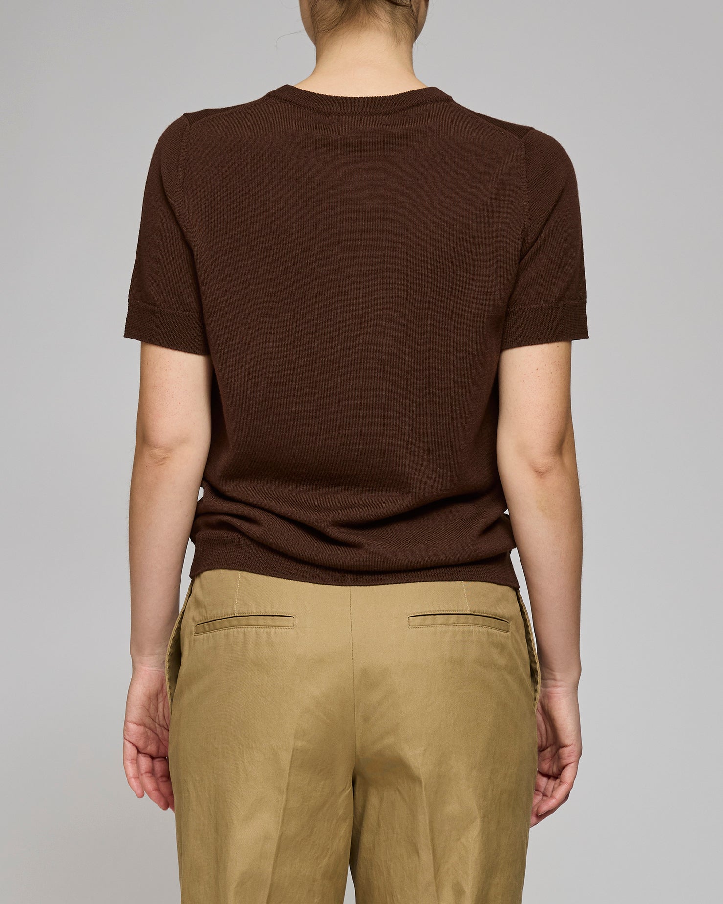 Af Agger Brown Merino Knit T-shirt