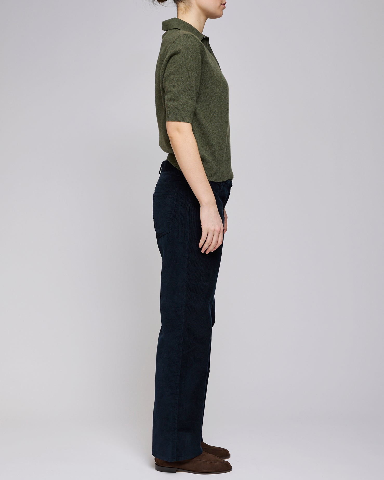 Toteme Navy Straight Cord Trousers