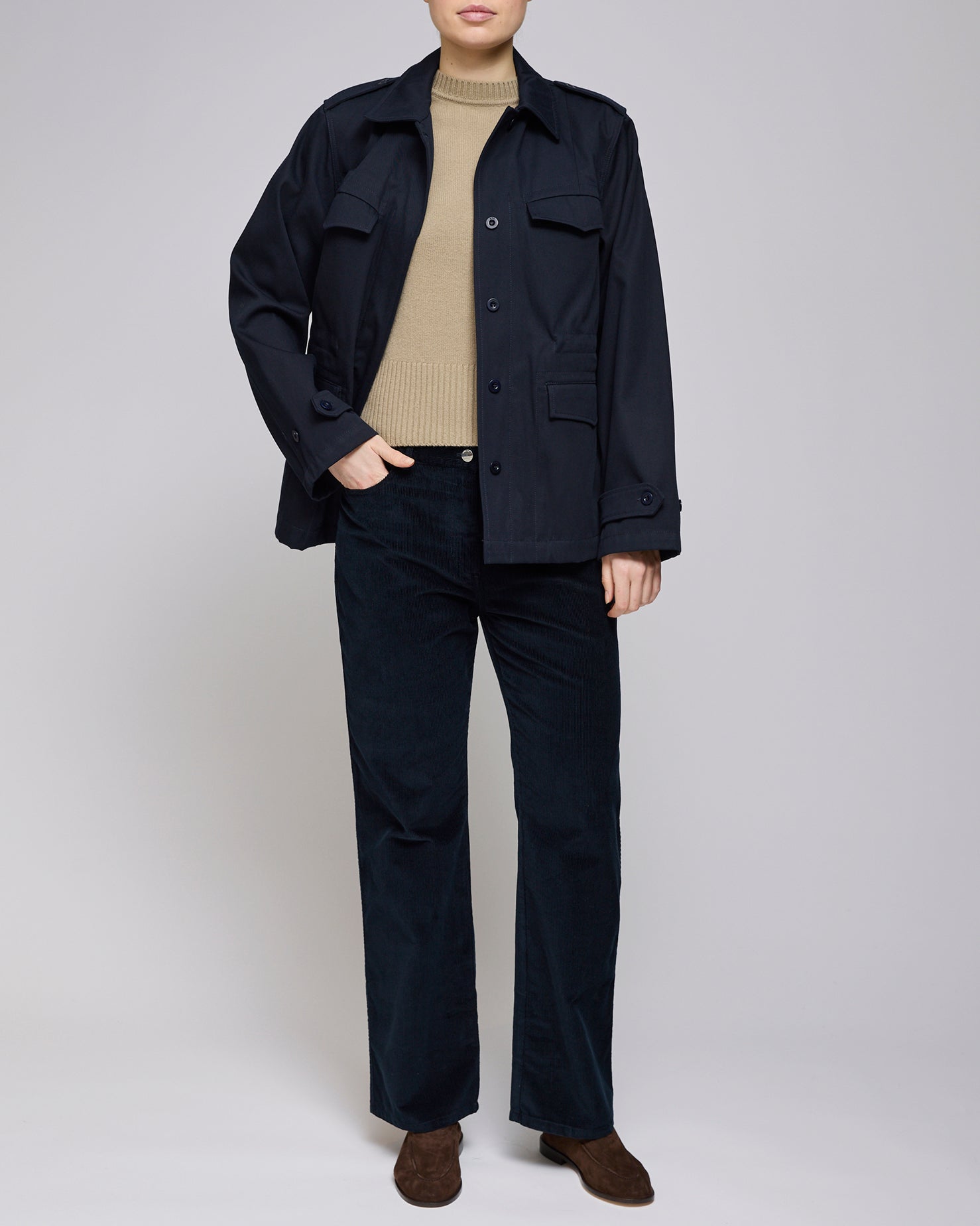 A.P.C Navy Veste Ceintree Jacket