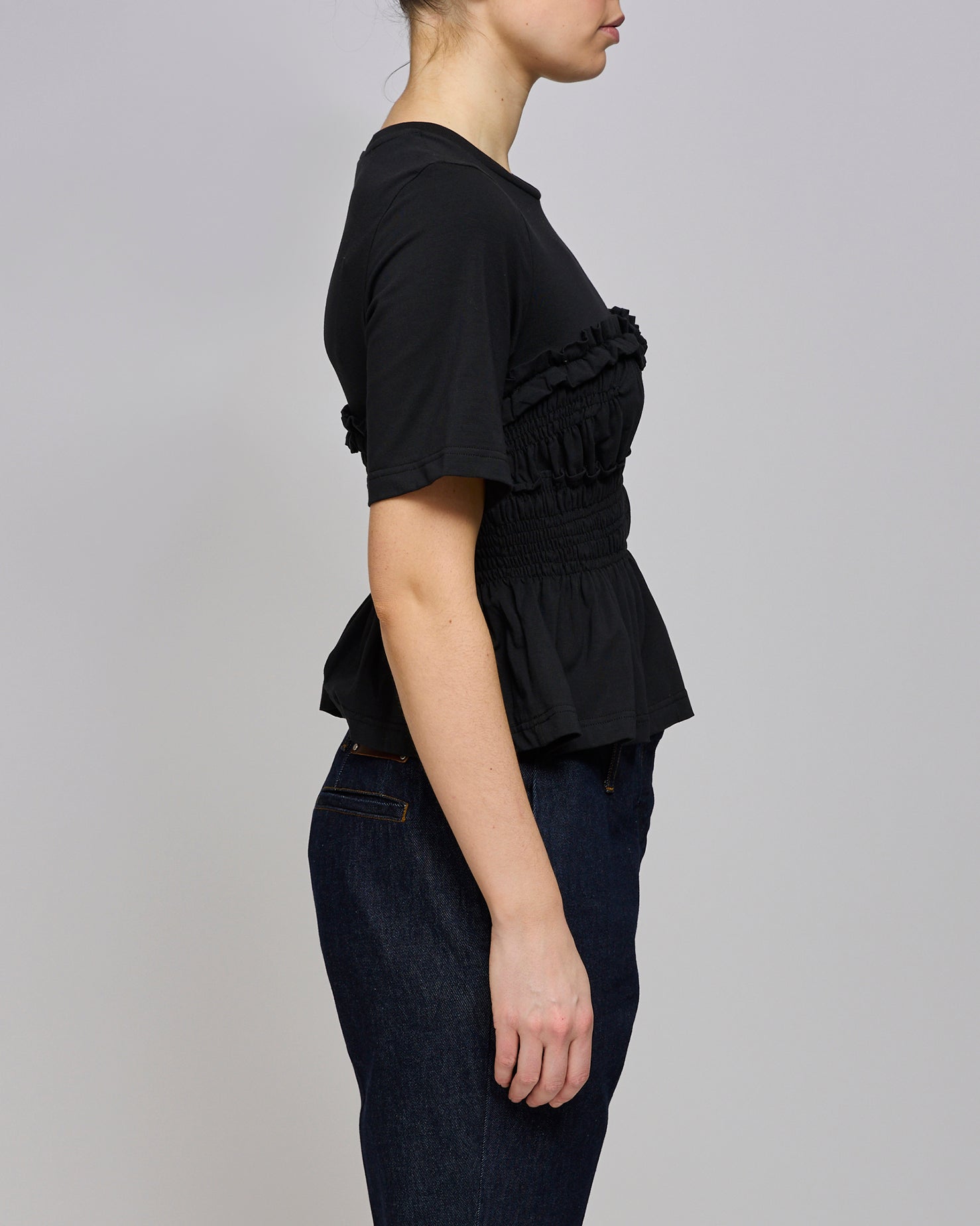 Cecilie Bahnsen Black Vilde T-Shirt Jersey