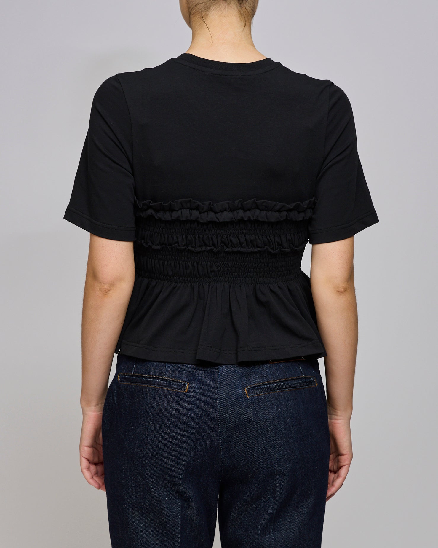 Cecilie Bahnsen Black Vilde T-Shirt Jersey