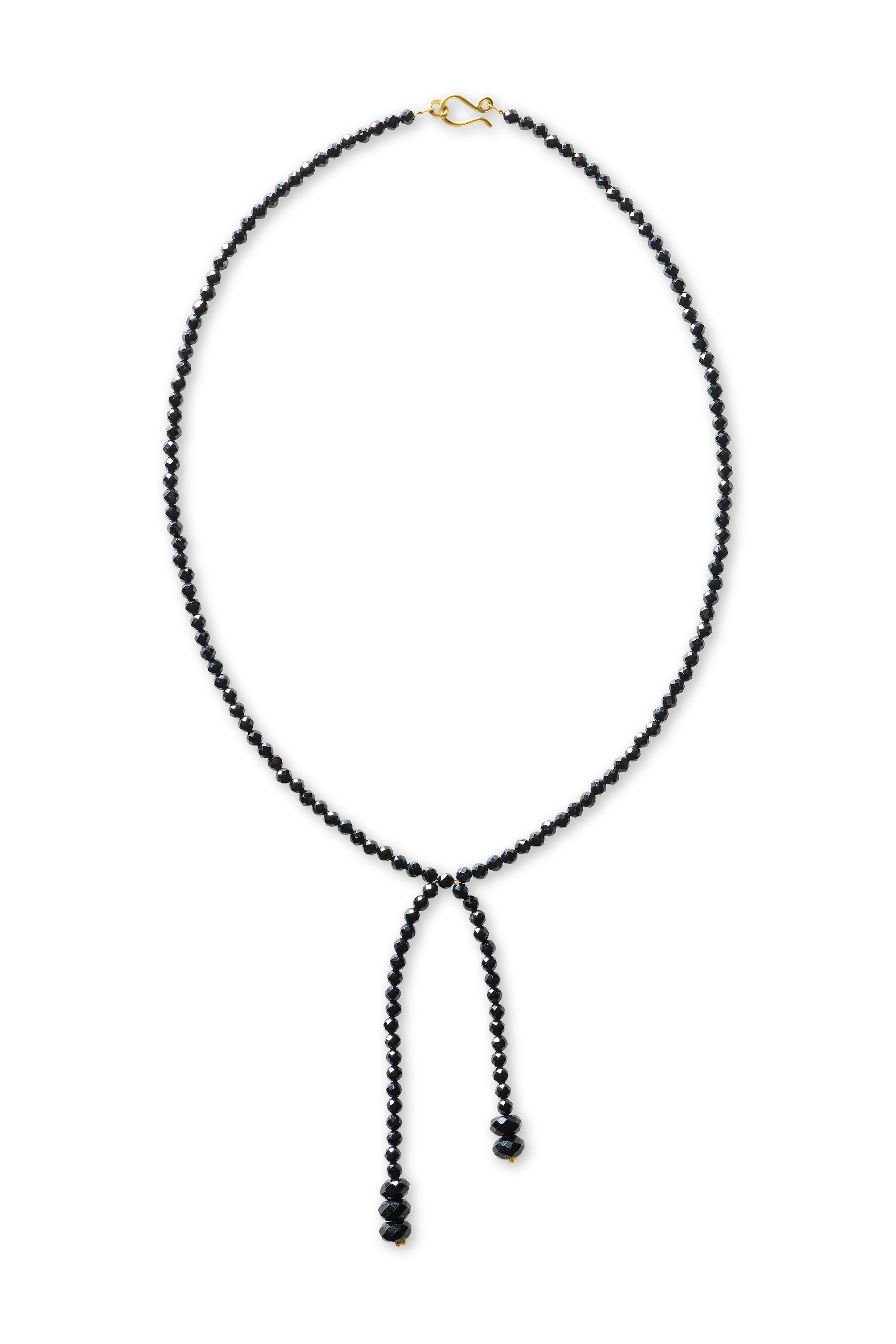 Elhanati Thin Black Tie Lucinda Necklace