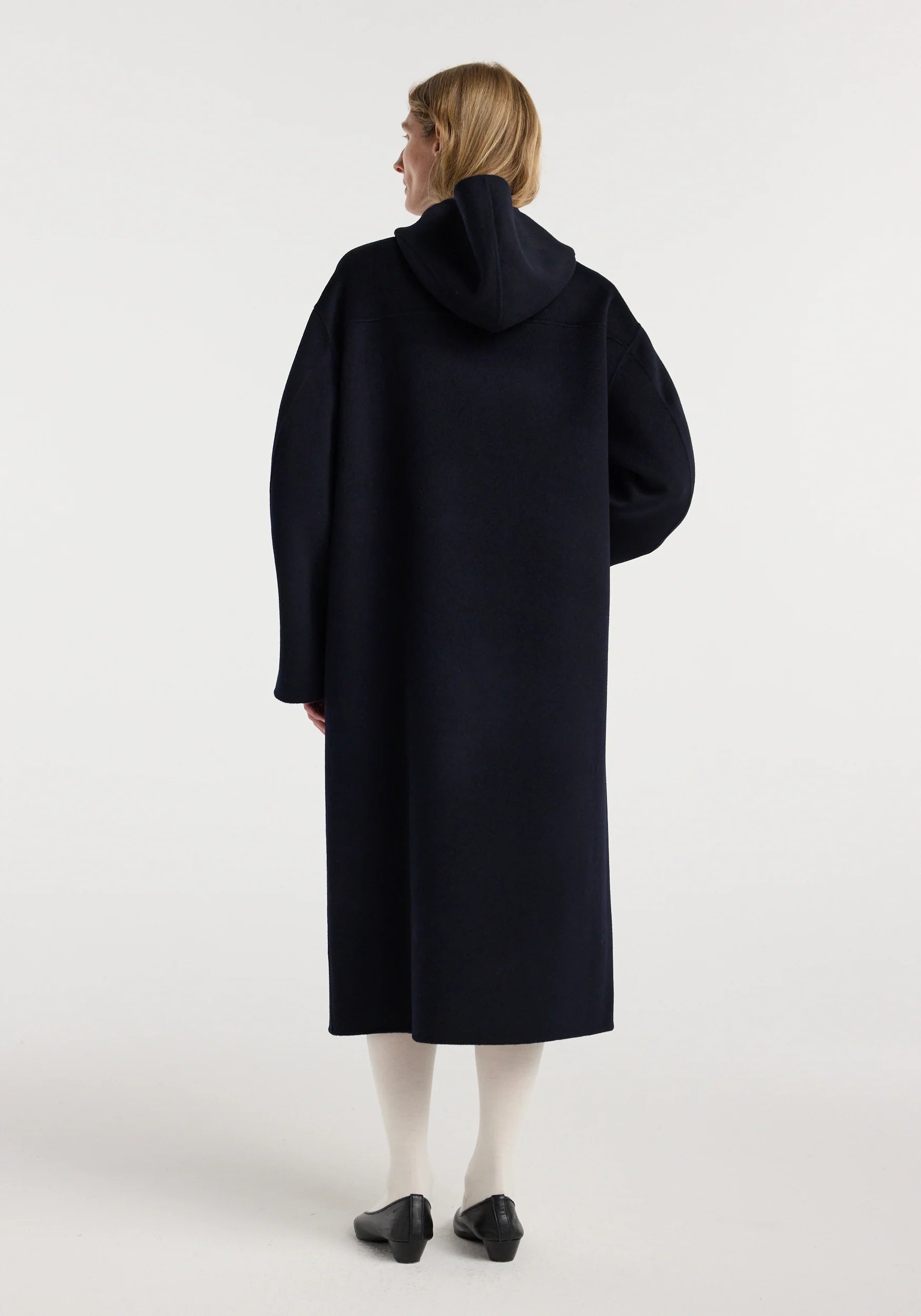 RÓHE Navy Double-faced Wool Duffel Coat