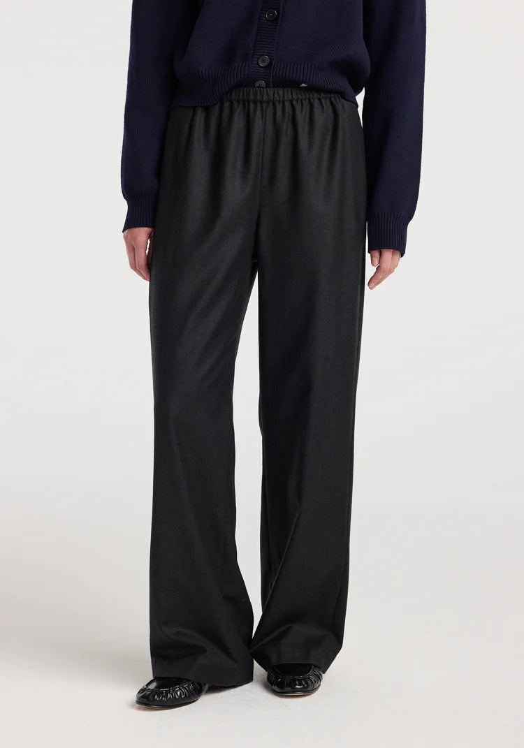 RÓHE Anthracite Melange Relaxed Fit trousers