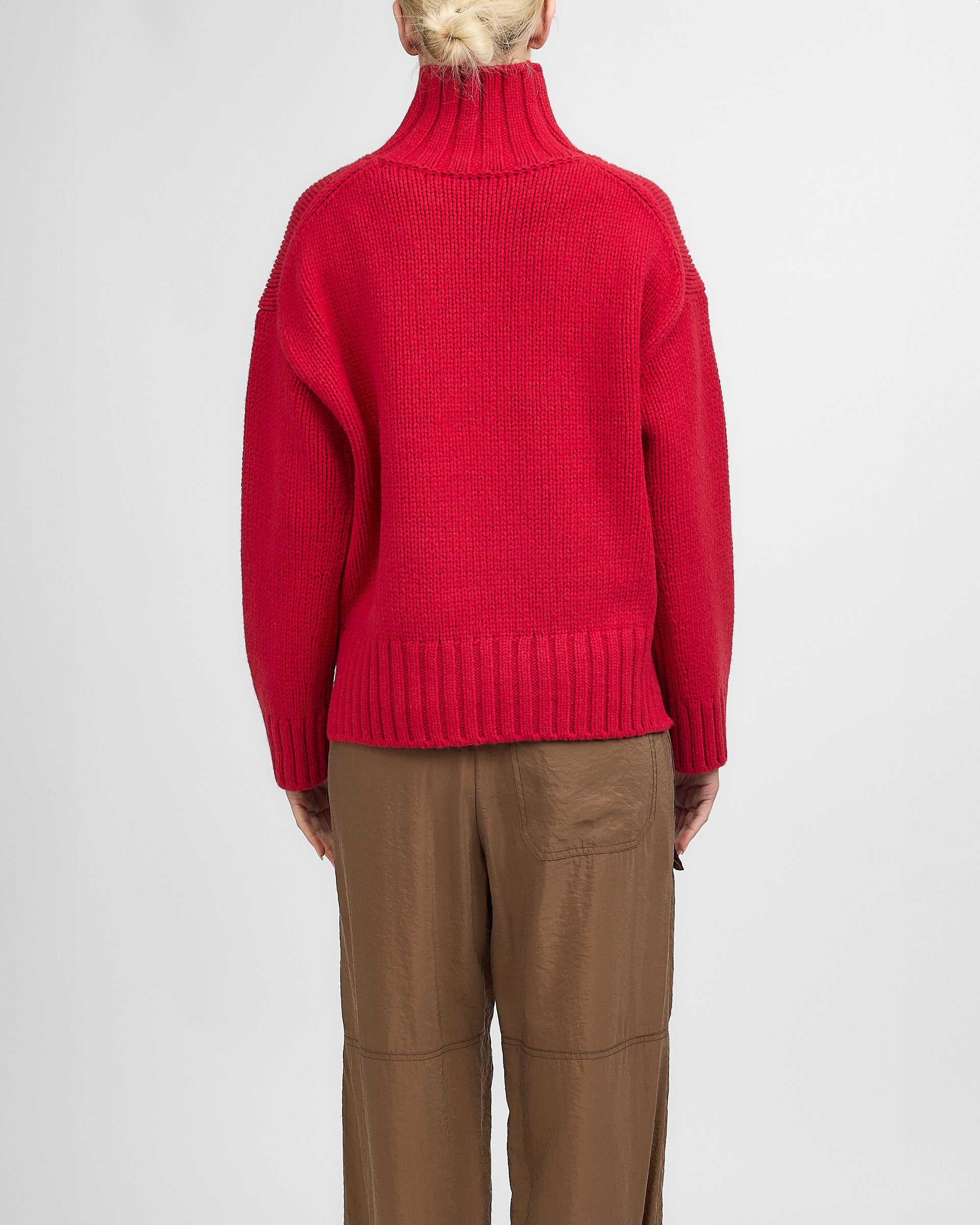 Closed Rollneck Long Sleeve Chili Pepper Red