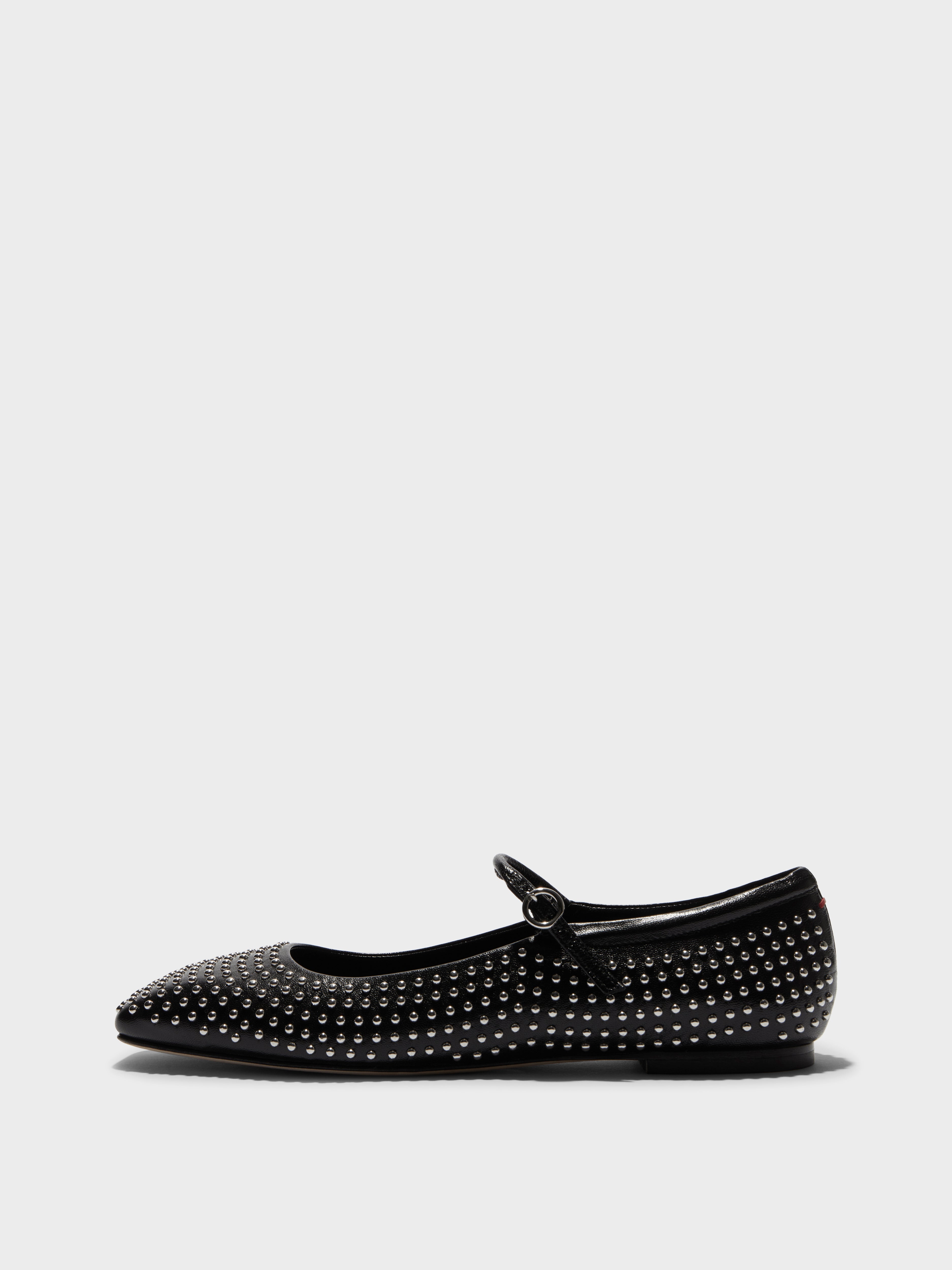 Aeyde Uma Mini Studs Nappa Leather Black