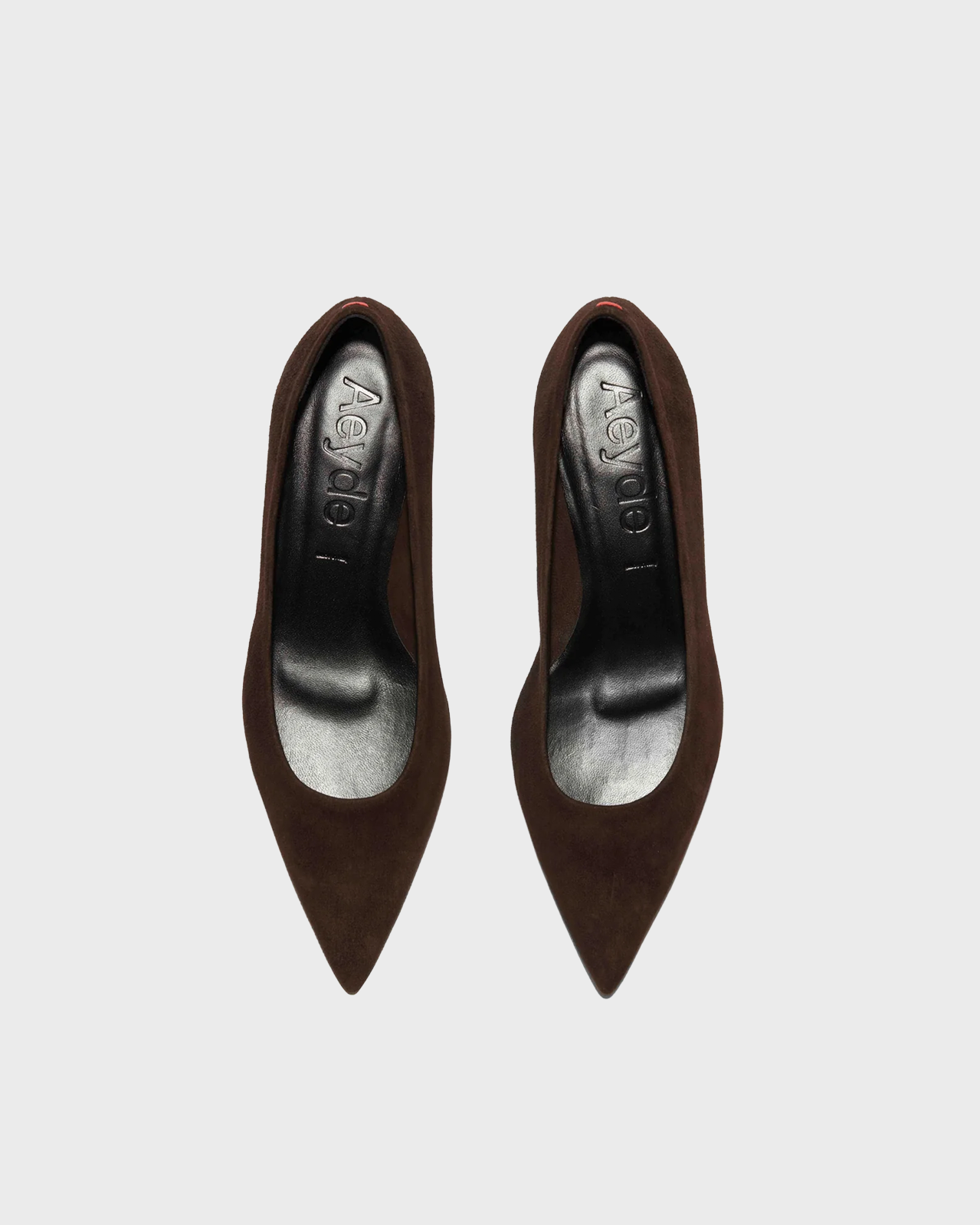 Aeyde Judi Kid Suede Leather Moka Pumps